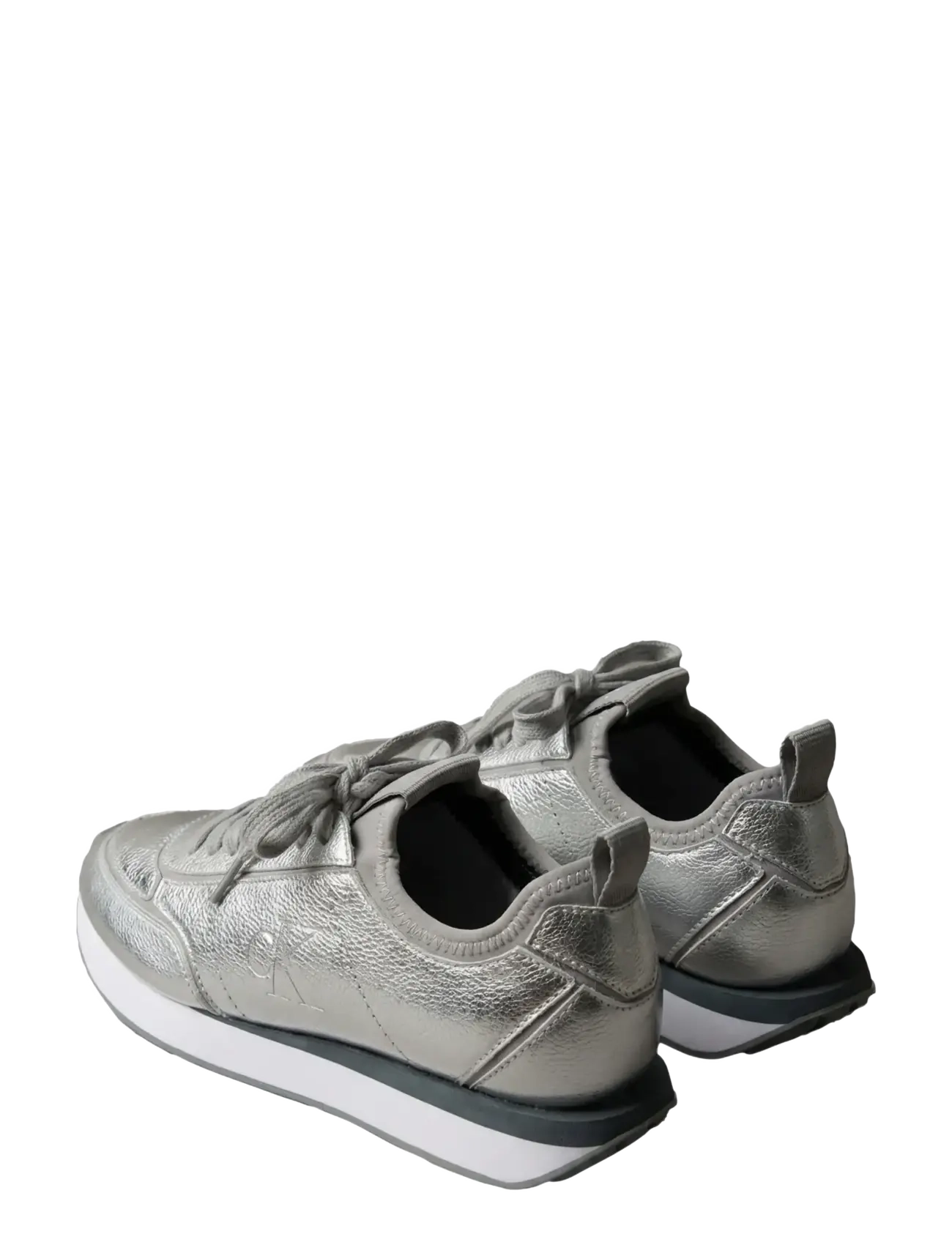 Calvin Klein - RETRO RUNNER METALLIC - madala säärega tossud - silver - 4