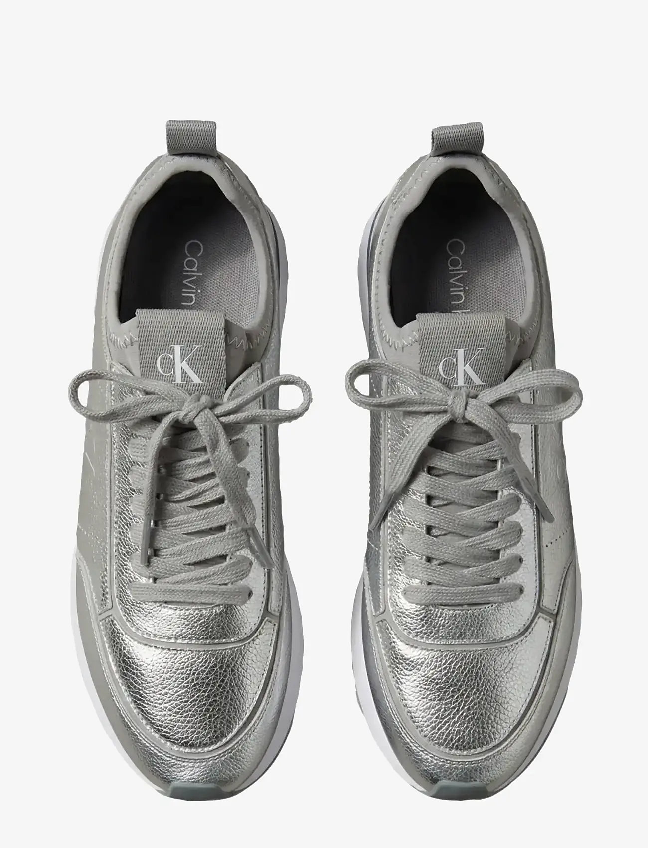 Calvin Klein - RETRO RUNNER METALLIC - lave sneakers - silver - 5