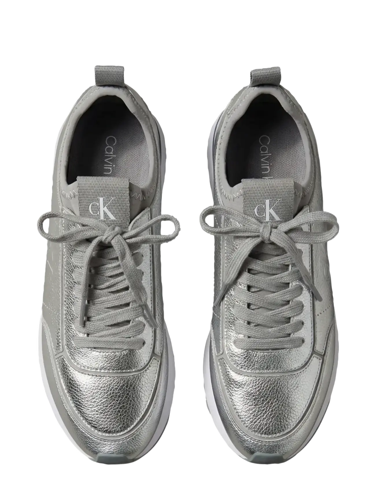 Calvin Klein - RETRO RUNNER METALLIC - madala säärega tossud - silver - 5