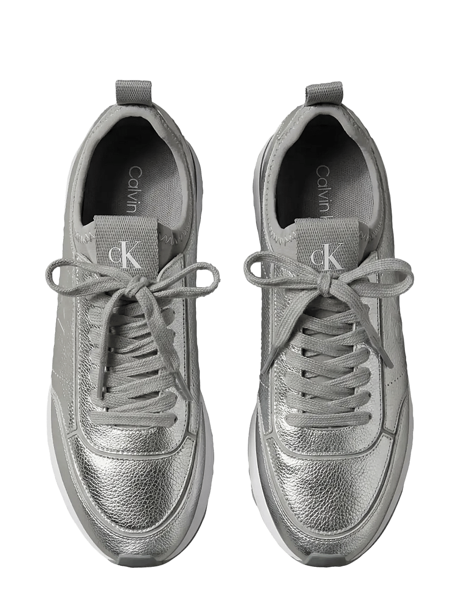 Calvin Klein - RETRO RUNNER METALLIC - madala säärega tossud - silver - 5