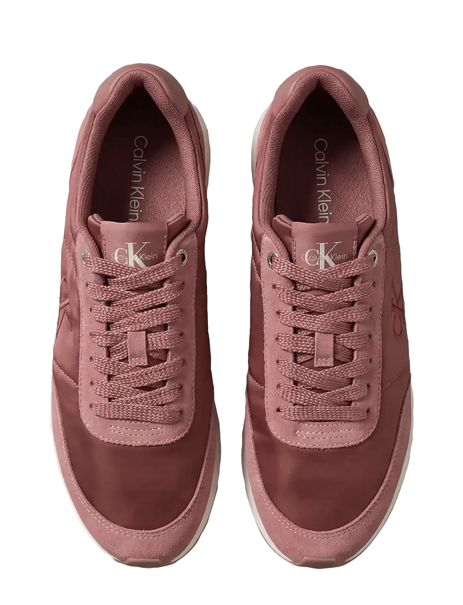 Calvin Klein - RETRO RUNNER LACEUP SATIN MIX - niedrige sneakers - dusty rose - 5