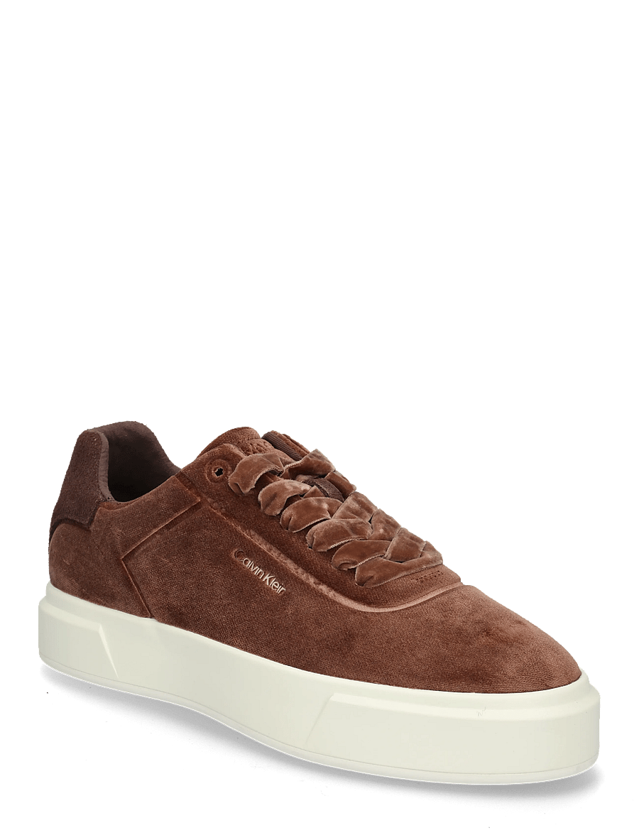 Calvin Klein - PRIME CUPS LACE OXF VELVET - niedrige sneaker - roasted nutmeg marshmallow - 0