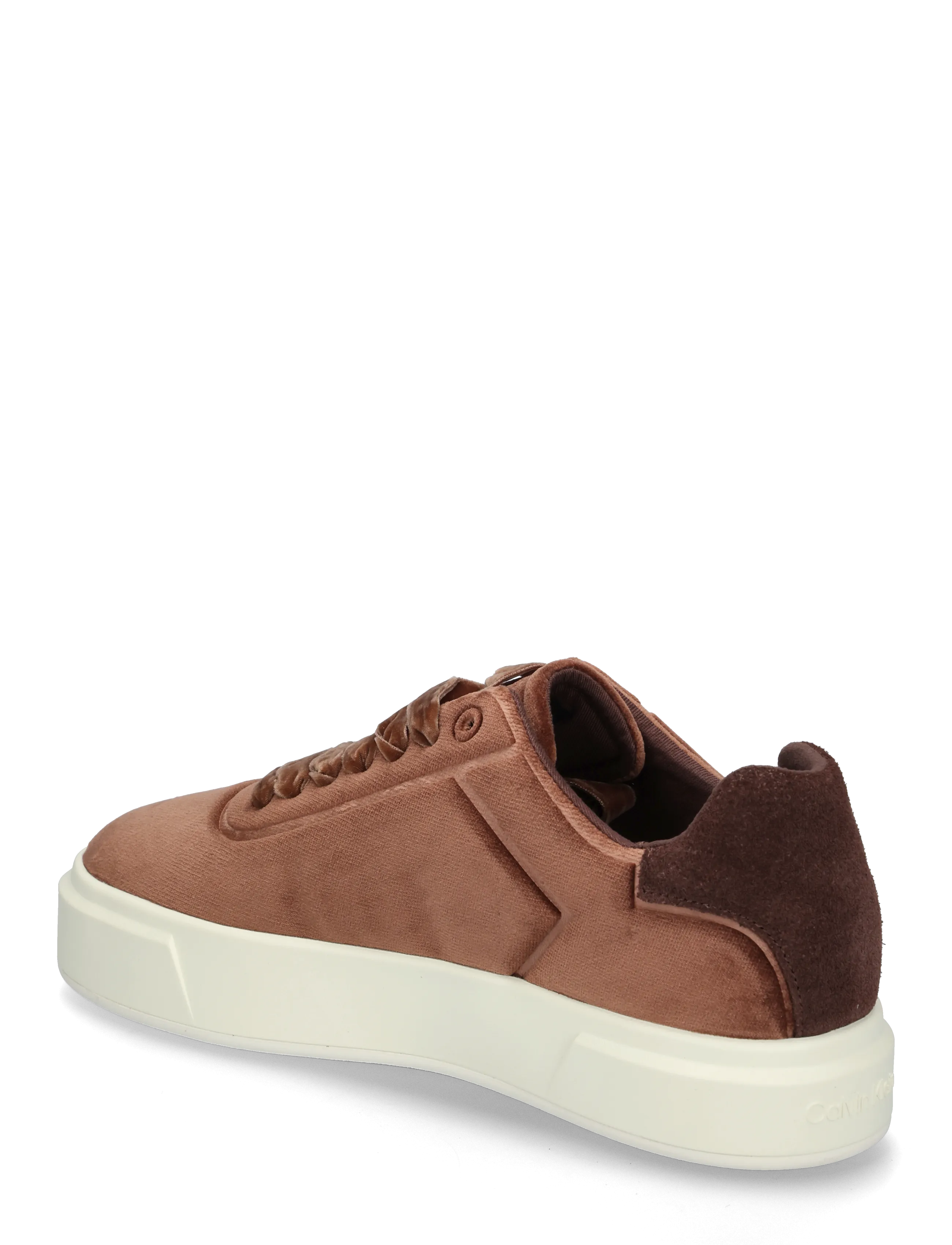 Calvin Klein - PRIME CUPS LACE OXF VELVET - lave sneakers - roasted nutmeg marshmallow - 1