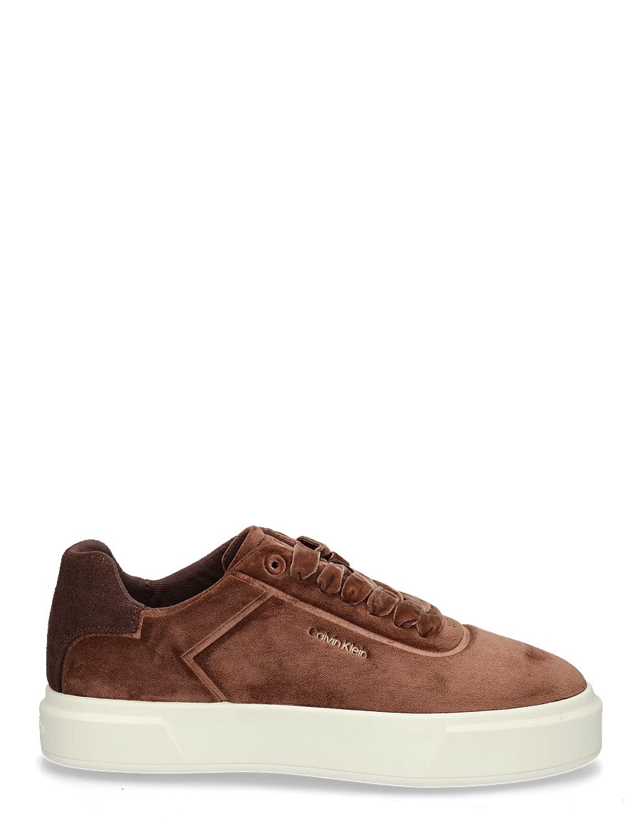 Calvin Klein - PRIME CUPS LACE OXF VELVET - niedrige sneaker - roasted nutmeg marshmallow - 2