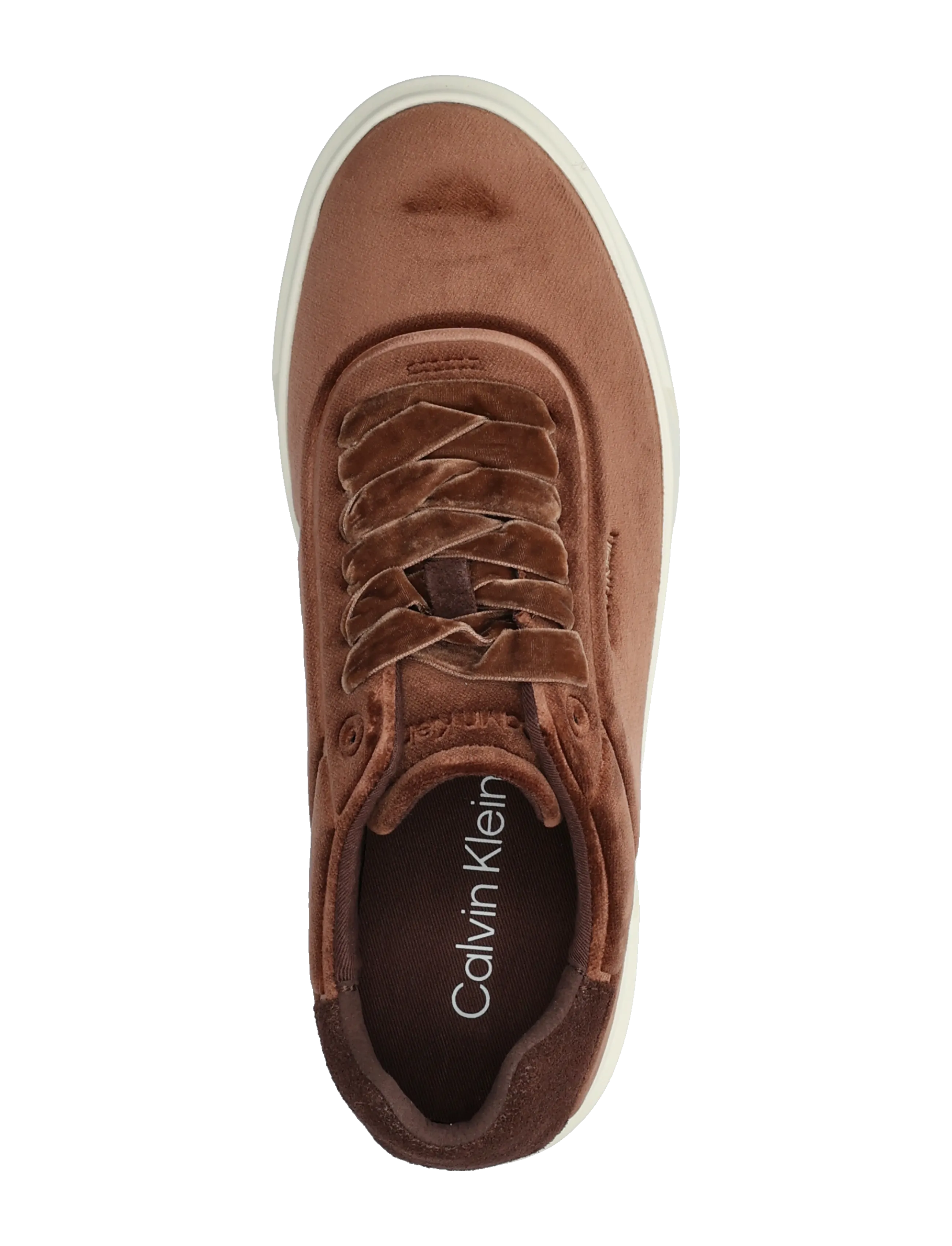 Calvin Klein - PRIME CUPS LACE OXF VELVET - lave sneakers - roasted nutmeg marshmallow - 3
