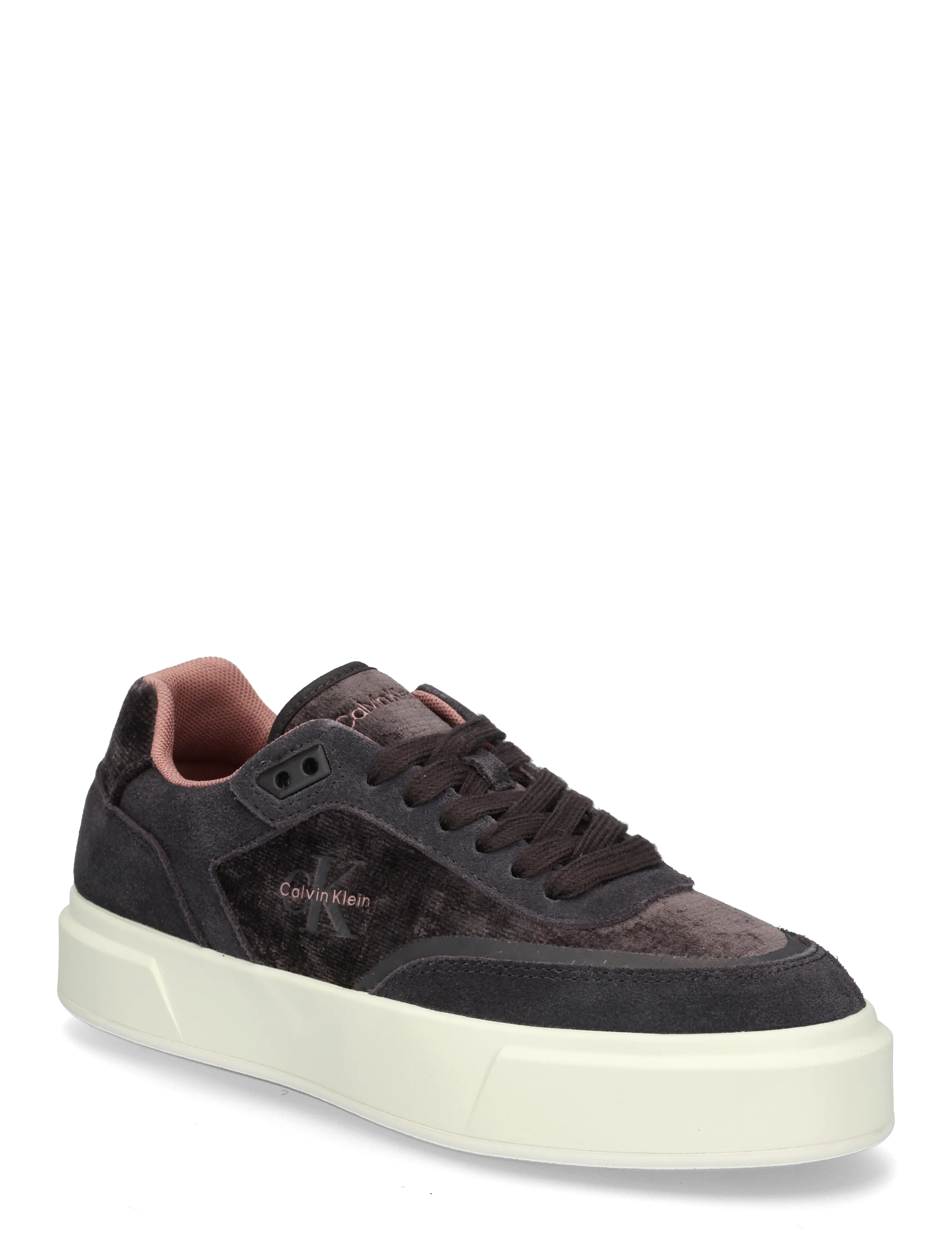 Calvin Klein PRIME CUPS LACEUP CORD SU ML - Lage sneakers - FUDGE BLUSH MARSHMALLOW / brown
