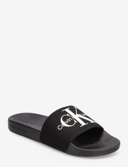 Calvin Klein - SLIDE MONOGRAM CO - sandaler - black - 0