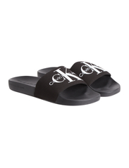 Calvin Klein - SLIDE MONOGRAM CO - sandals - black - 6