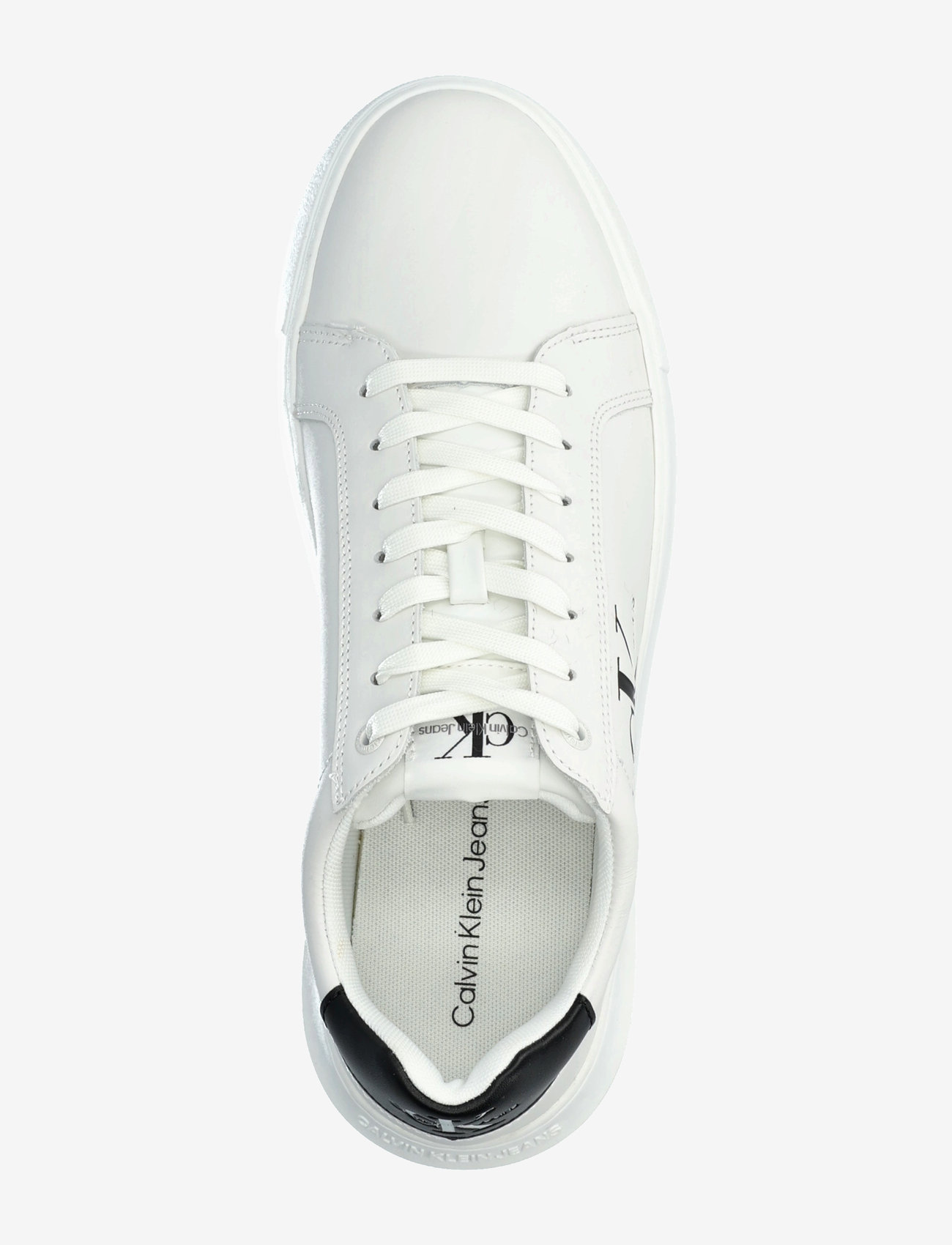 Calvin Klein - CHUNKY CUPSOLE MONO LTH - bright white/black - 3