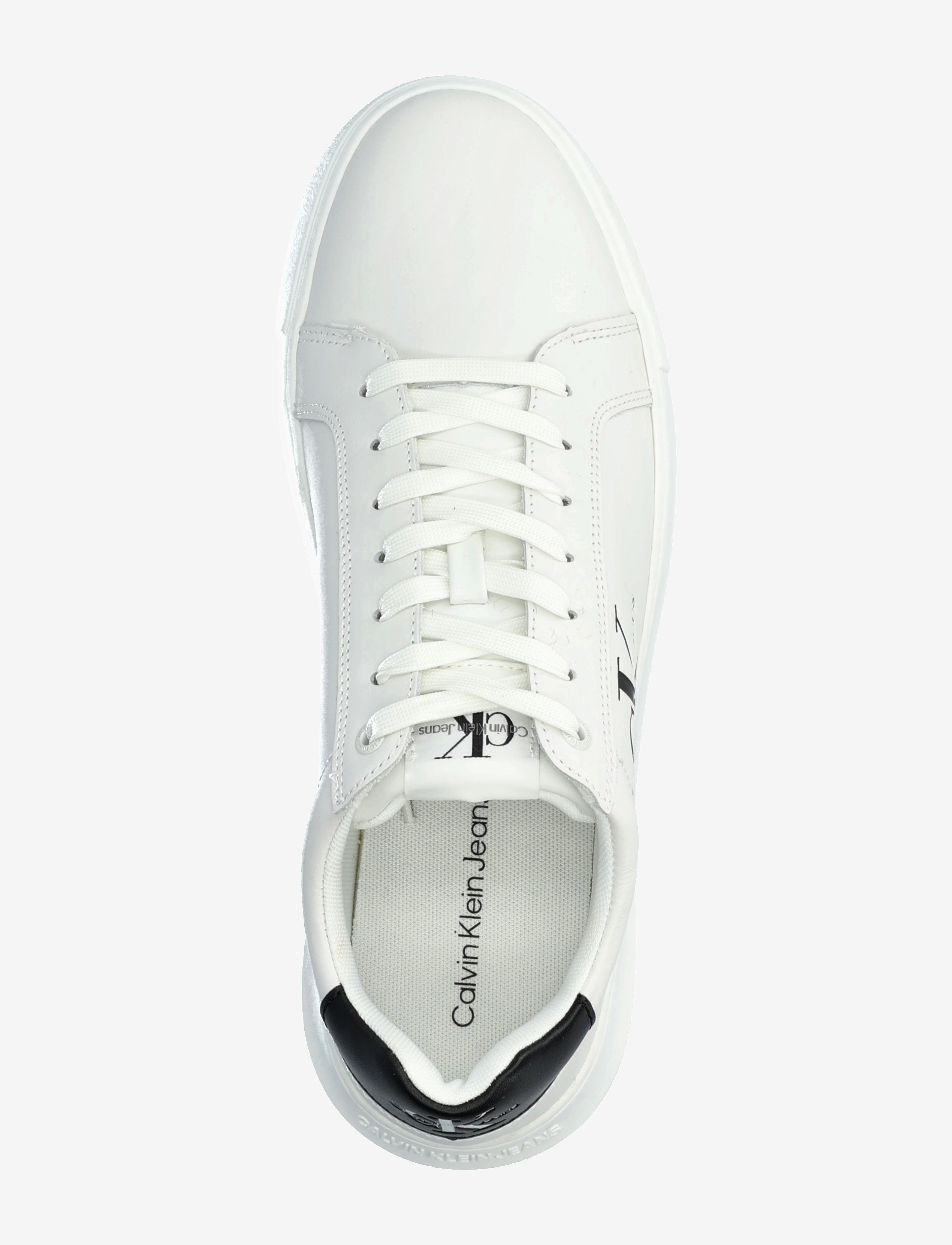 Calvin Klein - CHUNKY CUPSOLE MONO LTH - bright white/black - 3