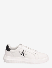 Calvin Klein - CHUNKY CUPSOLE MONO LTH - laag sneakers - white/black - 1