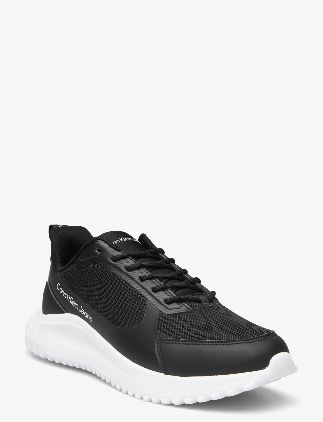Calvin Klein - EVA RUNNER LOWLACEUP MIX IN MR - lave sneakers - black/bright white/silver - 0