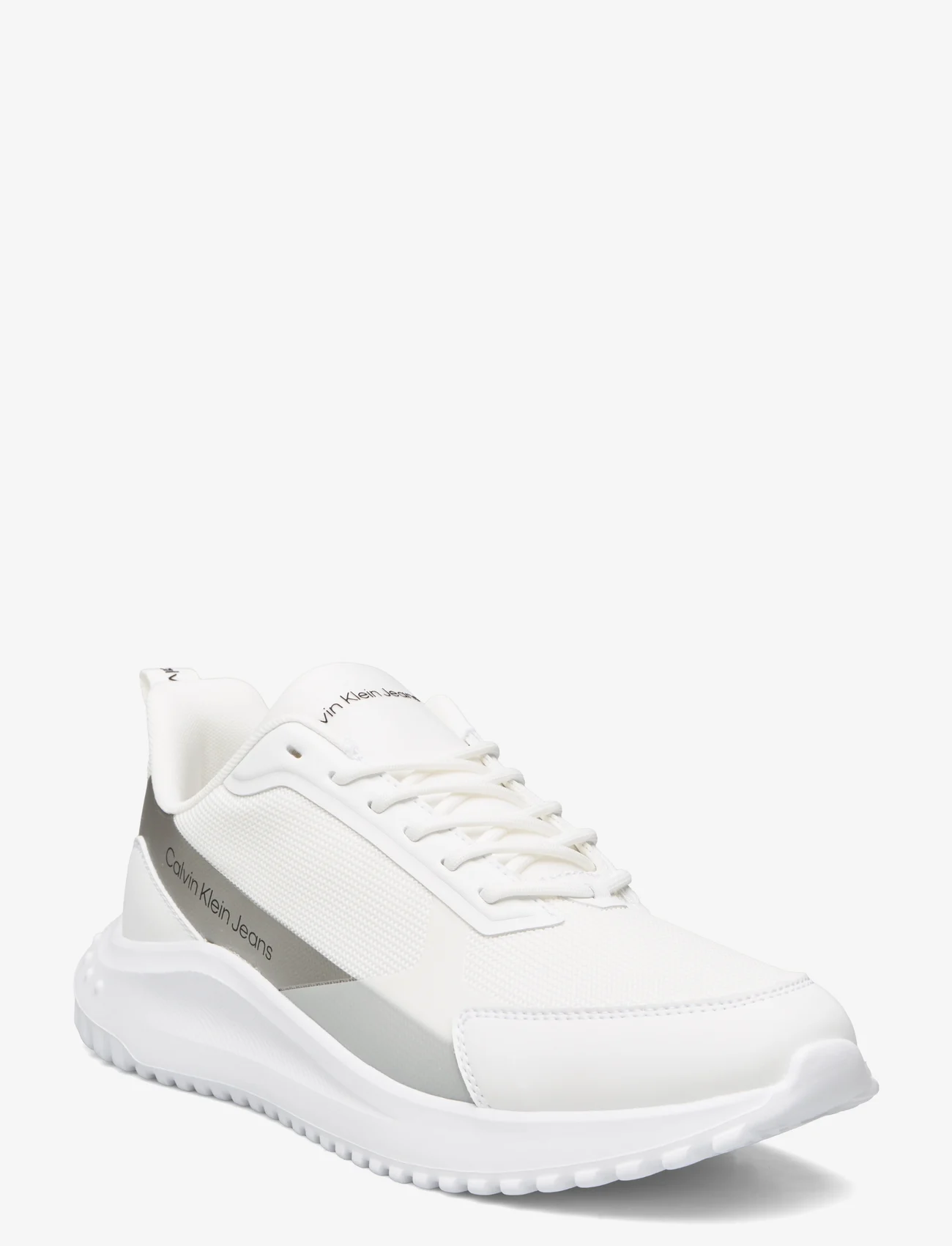 Calvin Klein - EVA RUNNER LOWLACEUP MIX IN MR - låga sneakers - triple bright white/silver - 0
