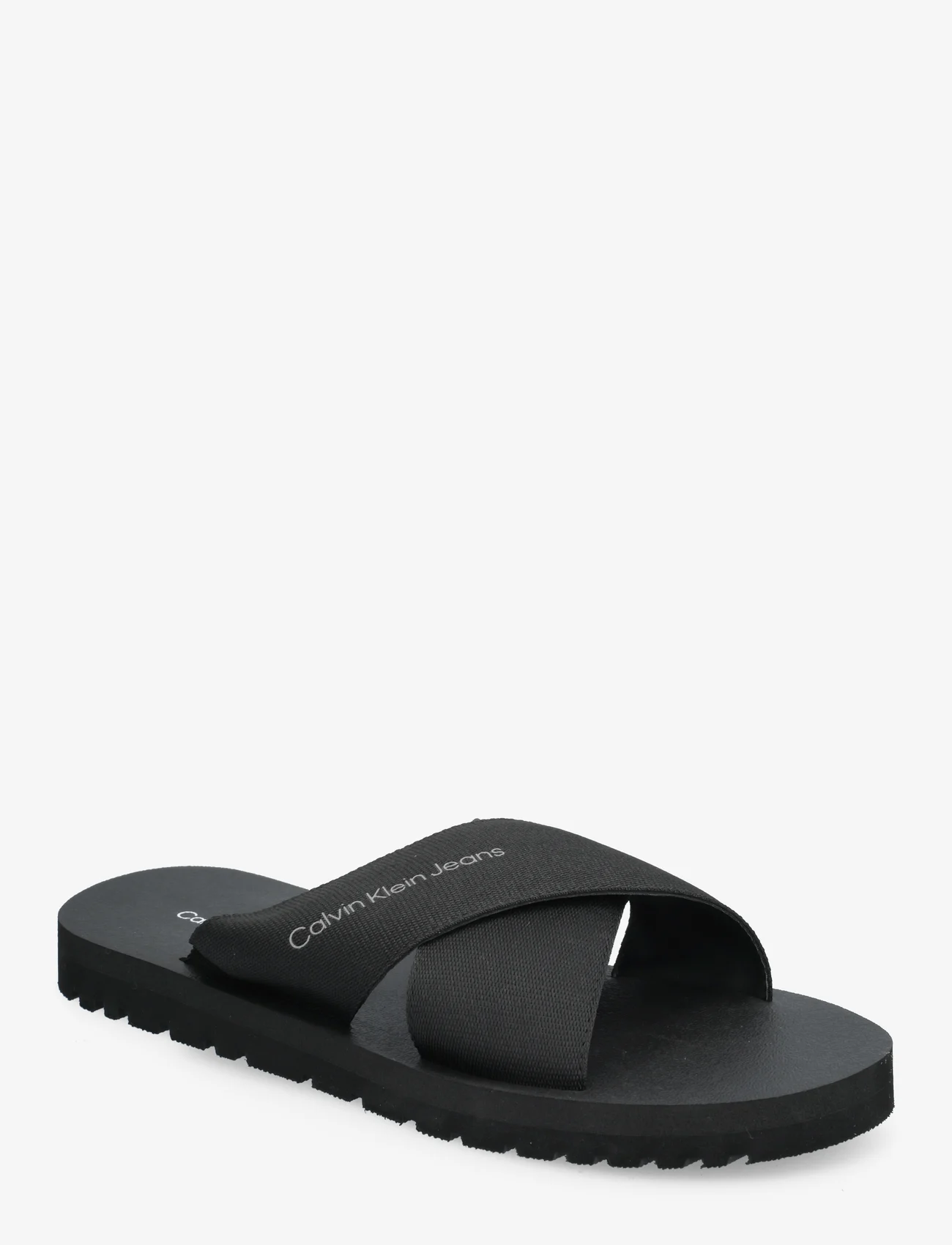 Calvin Klein - CROSS SANDAL SLIPON RP IN BTW - sandaler - triple black - 0