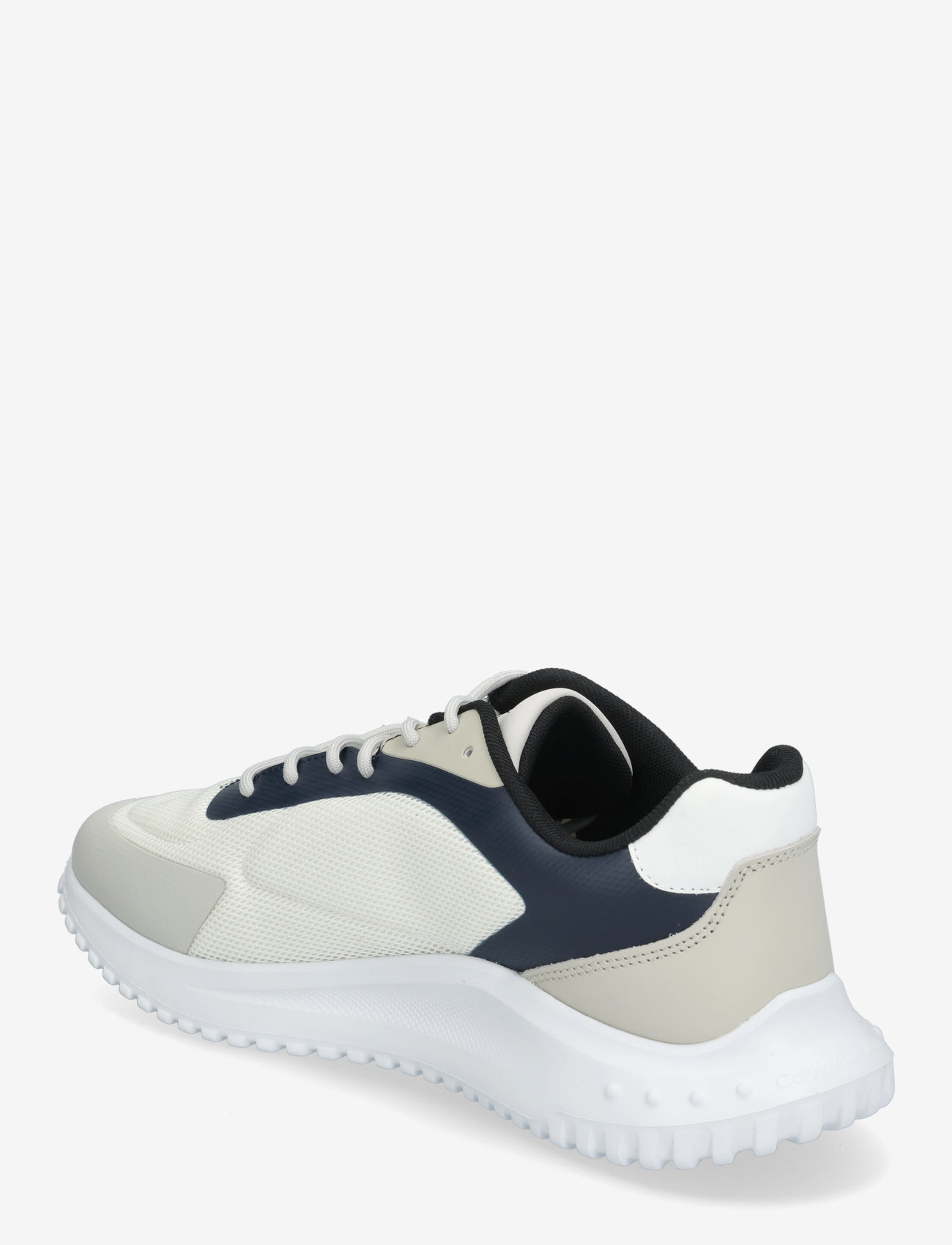 Calvin Klein - EVA RUNNER LOW MESH MIX - lave sneakers - bright white/calvin navy/silver b - 2