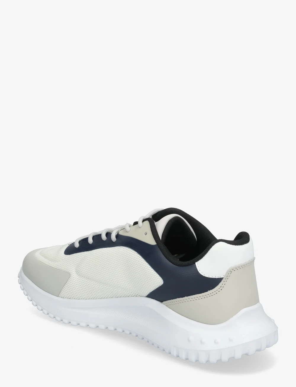 Calvin Klein - EVA RUNNER LOW MESH MIX - lave sneakers - bright white/calvin navy/silver b - 2