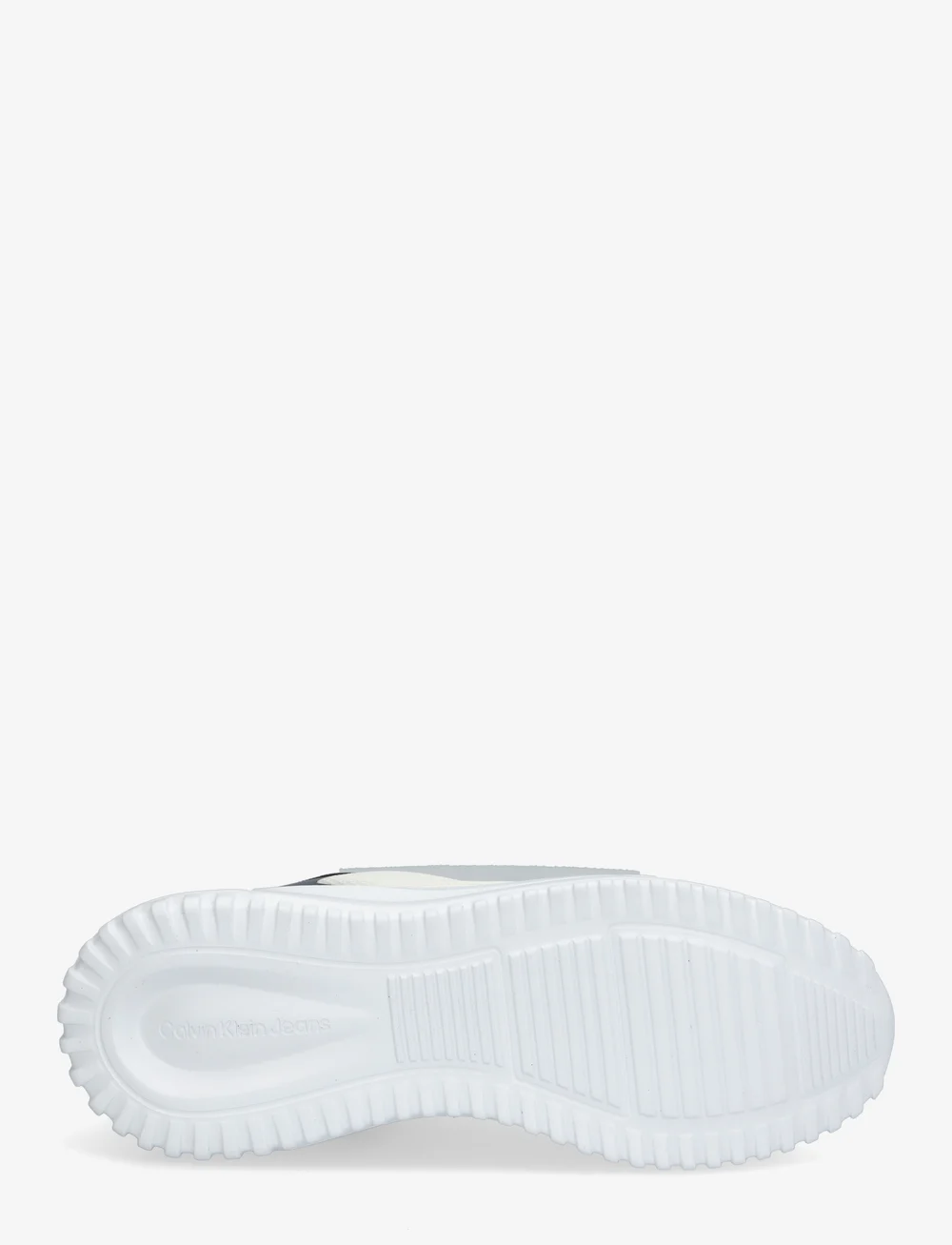 Calvin Klein - EVA RUNNER LOW MESH MIX - lave sneakers - bright white/calvin navy/silver b - 4
