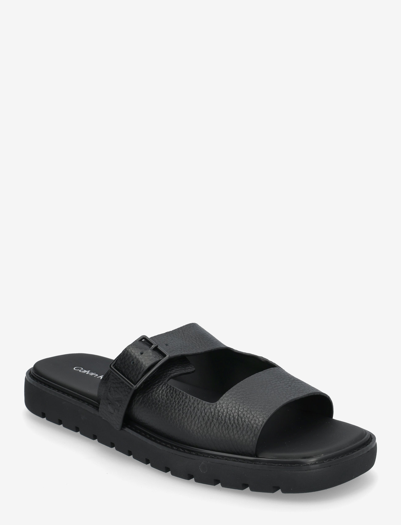 Calvin Klein - SQ MOLDED SANDAL DBLBAR BUCKLE - sandals - triple black - 0