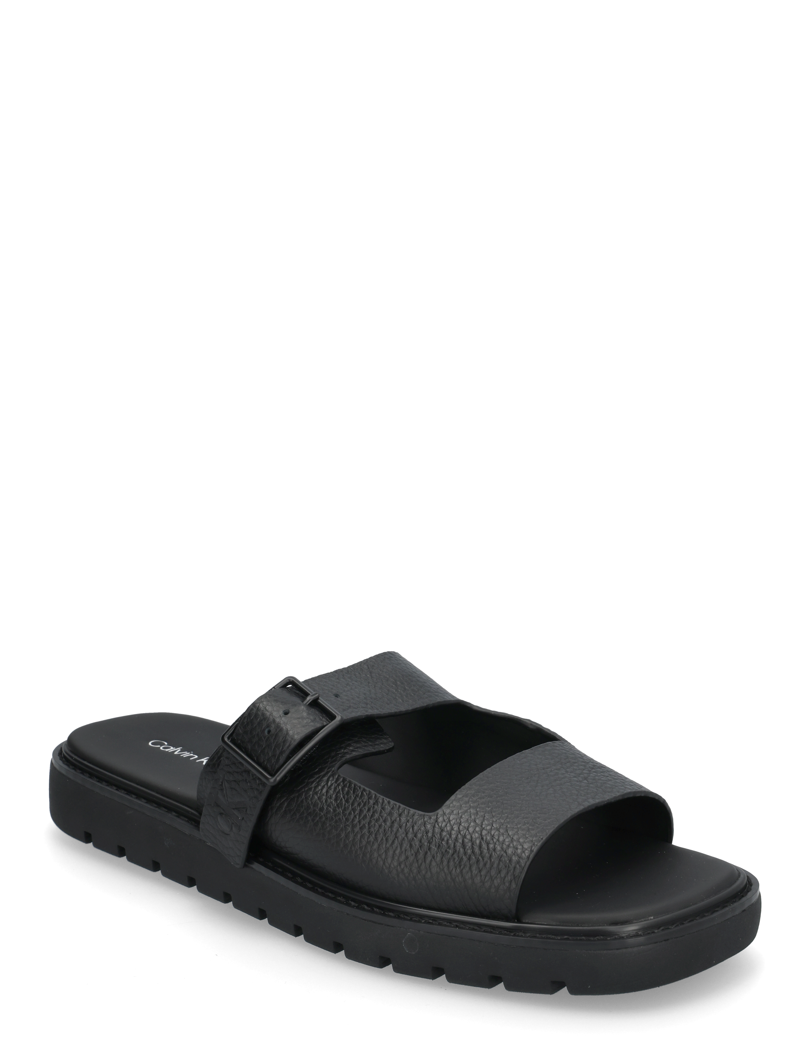 SQ MOLDED SANDAL DBLBAR BUCKLE - TRIPLE BLACK