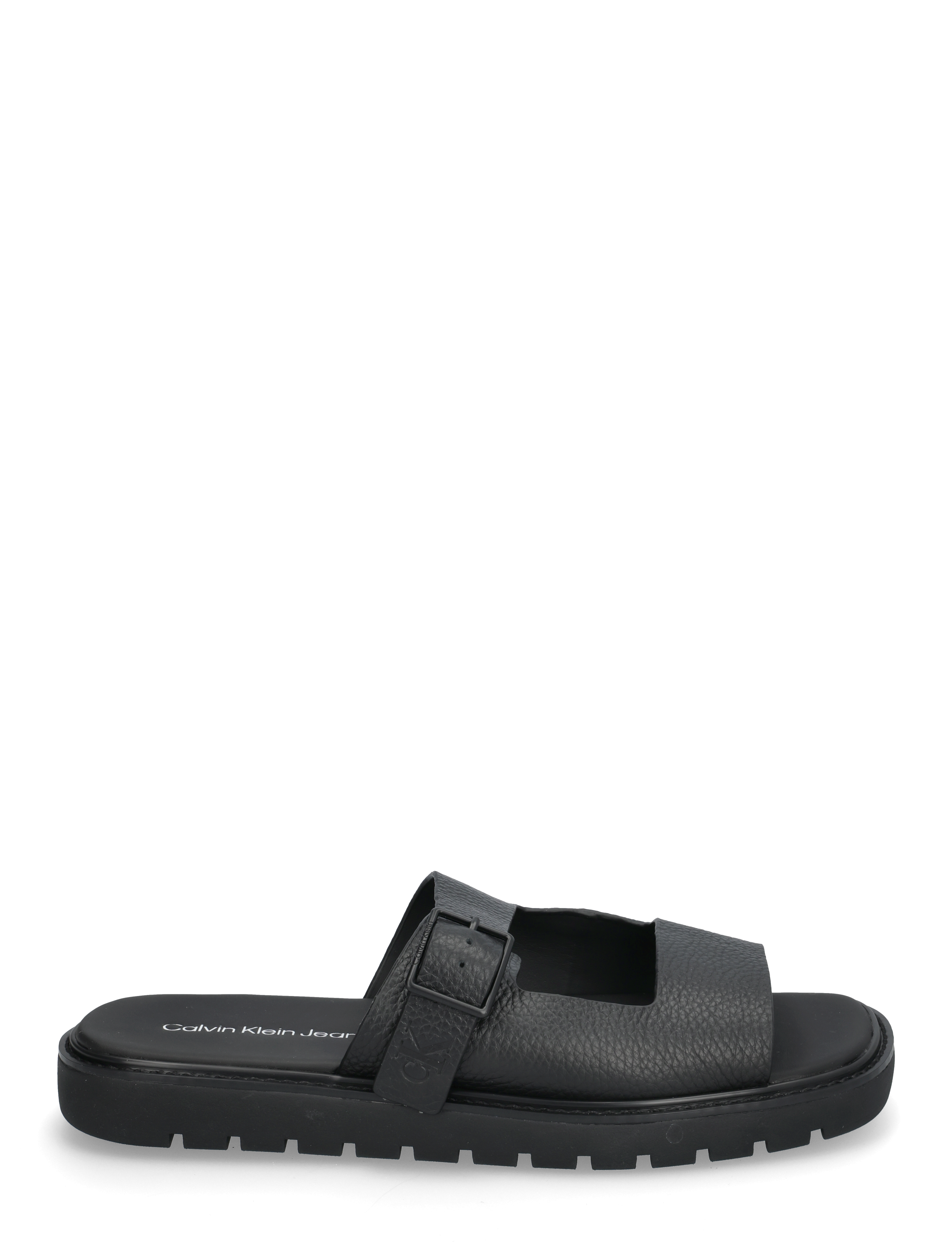 Calvin Klein - SQ MOLDED SANDAL DBLBAR BUCKLE - triple black - 1