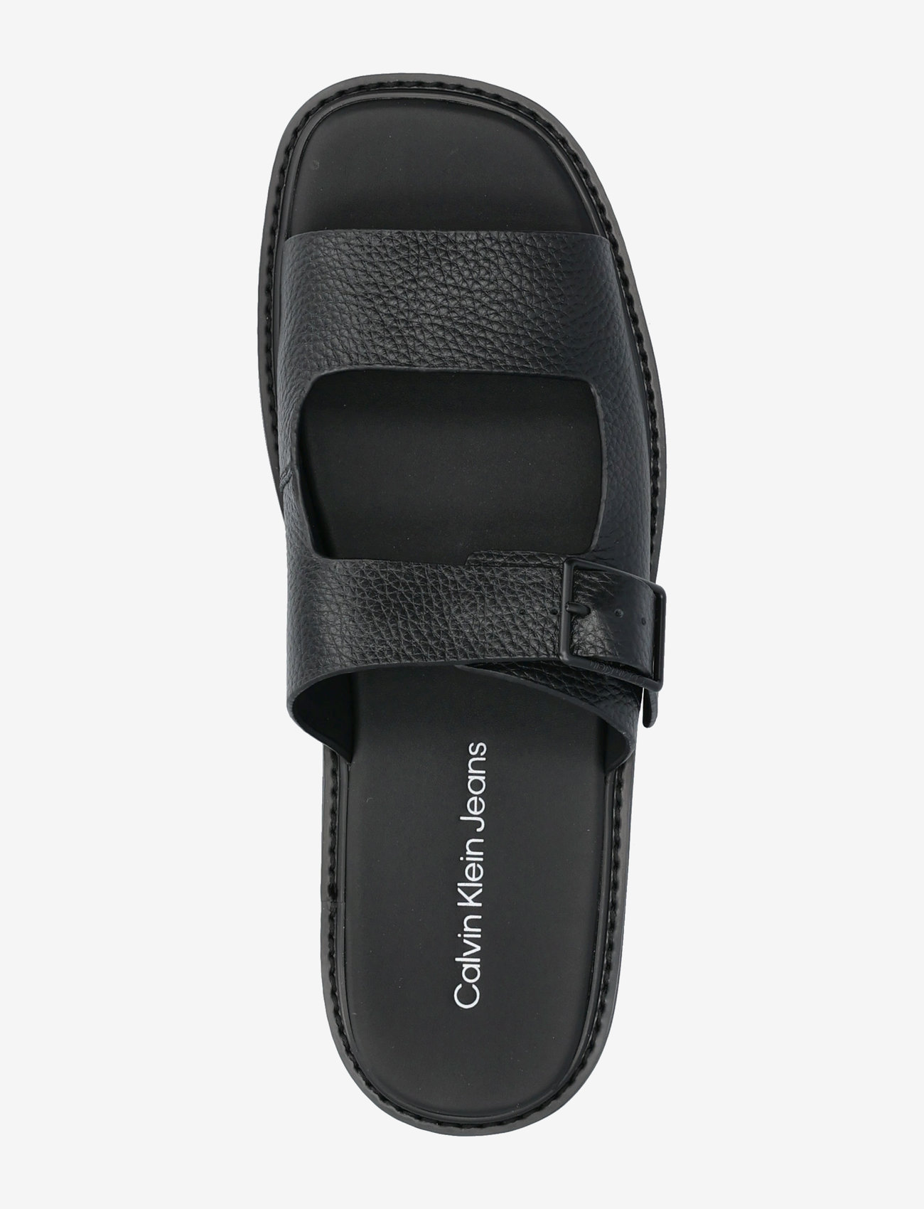 Calvin Klein - SQ MOLDED SANDAL DBLBAR BUCKLE - sandals - triple black - 3