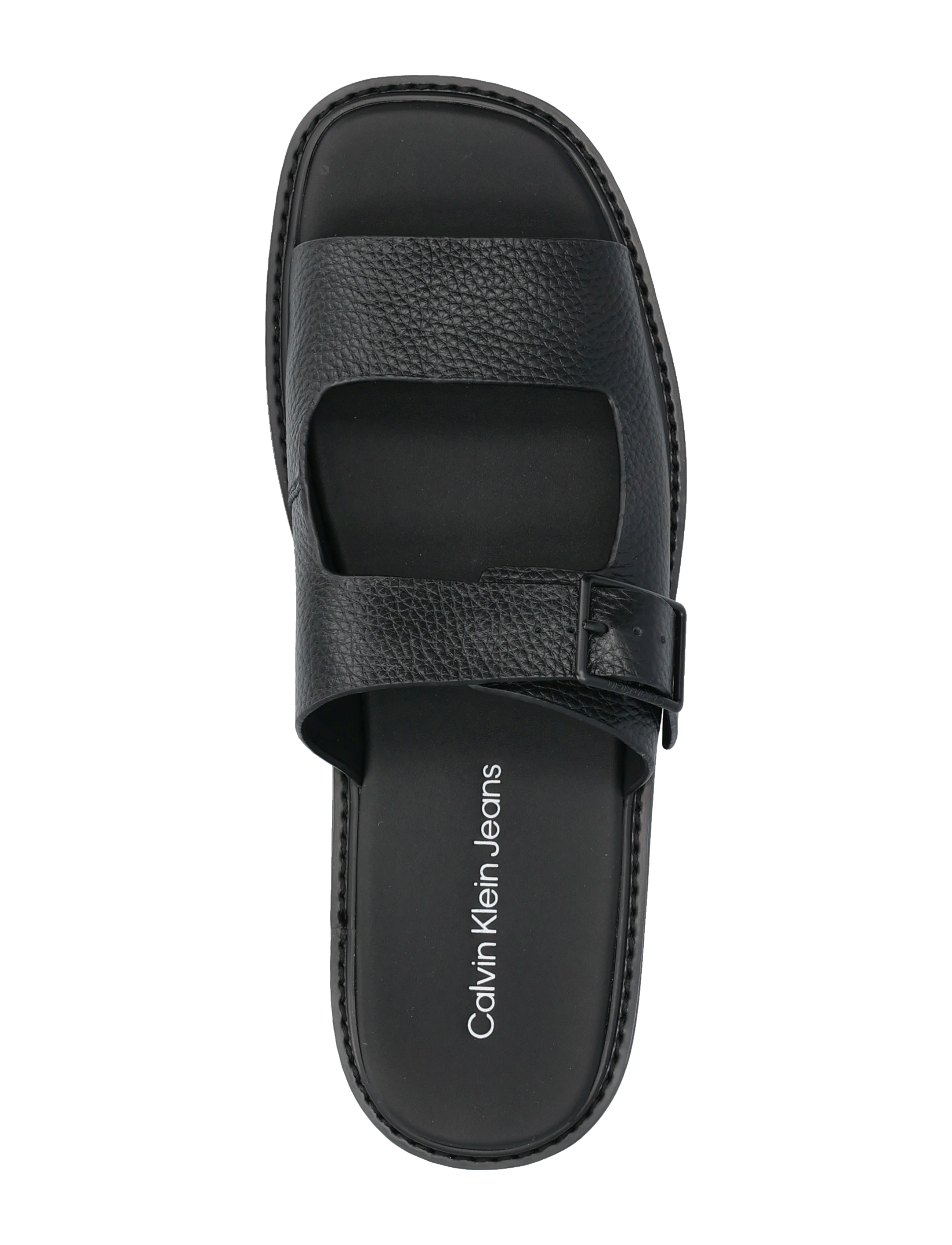 Calvin Klein - SQ MOLDED SANDAL DBLBAR BUCKLE - triple black - 3