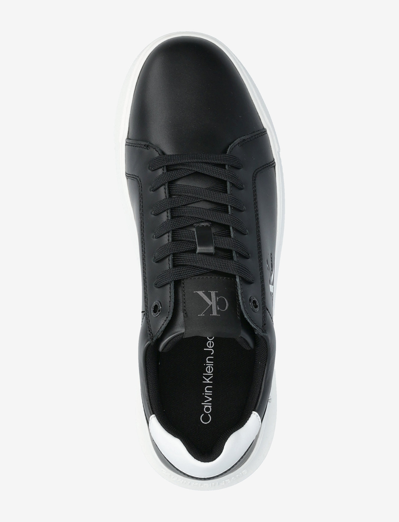 Calvin Klein - CHUNKY CUPSOLE MONO LTH - lave sneakers - black/bright white - 3