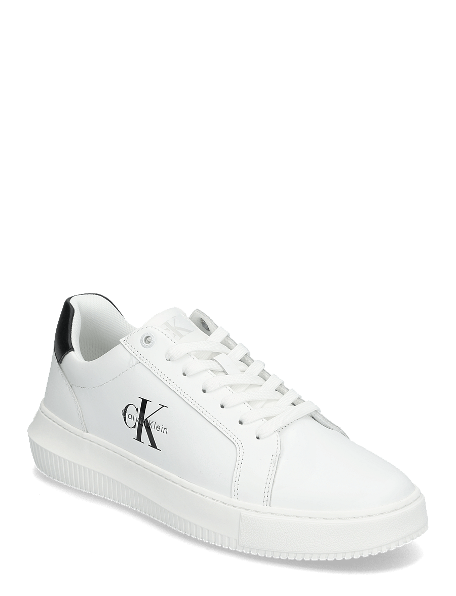 Calvin Klein - CHUNKY CUPSOLE MONO LTH - låga sneakers - bright white black - 0
