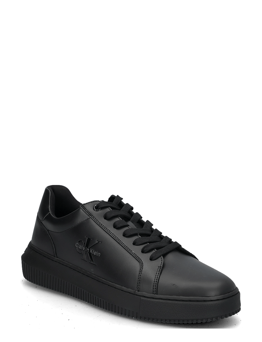 Calvin Klein - CHUNKY CUPSOLE MONO LTH - låga sneakers - triple black - 0
