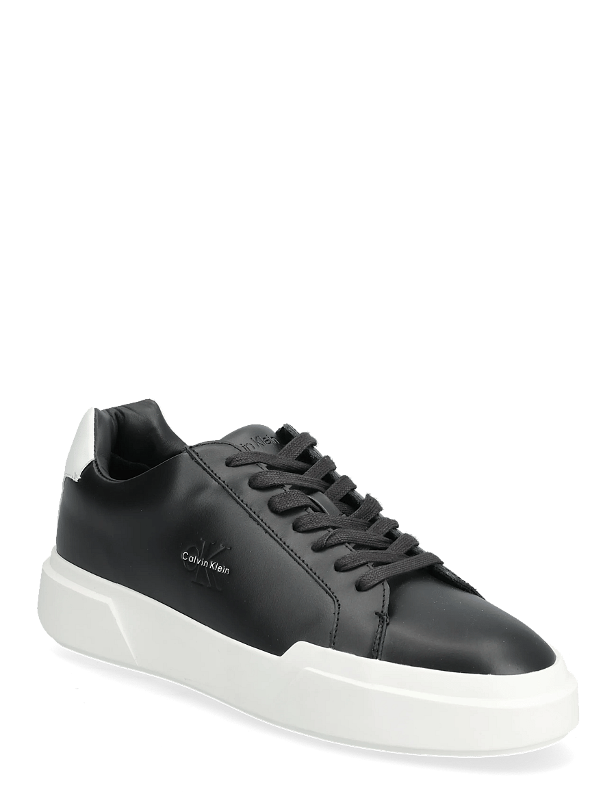 Calvin Klein - CHUNKY CUPSOLE LACEUP LTH - låga sneakers - black bright white - 0