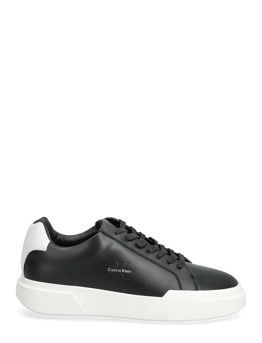 Calvin Klein - CHUNKY CUPSOLE LACEUP LTH - låga sneakers - black bright white - 1