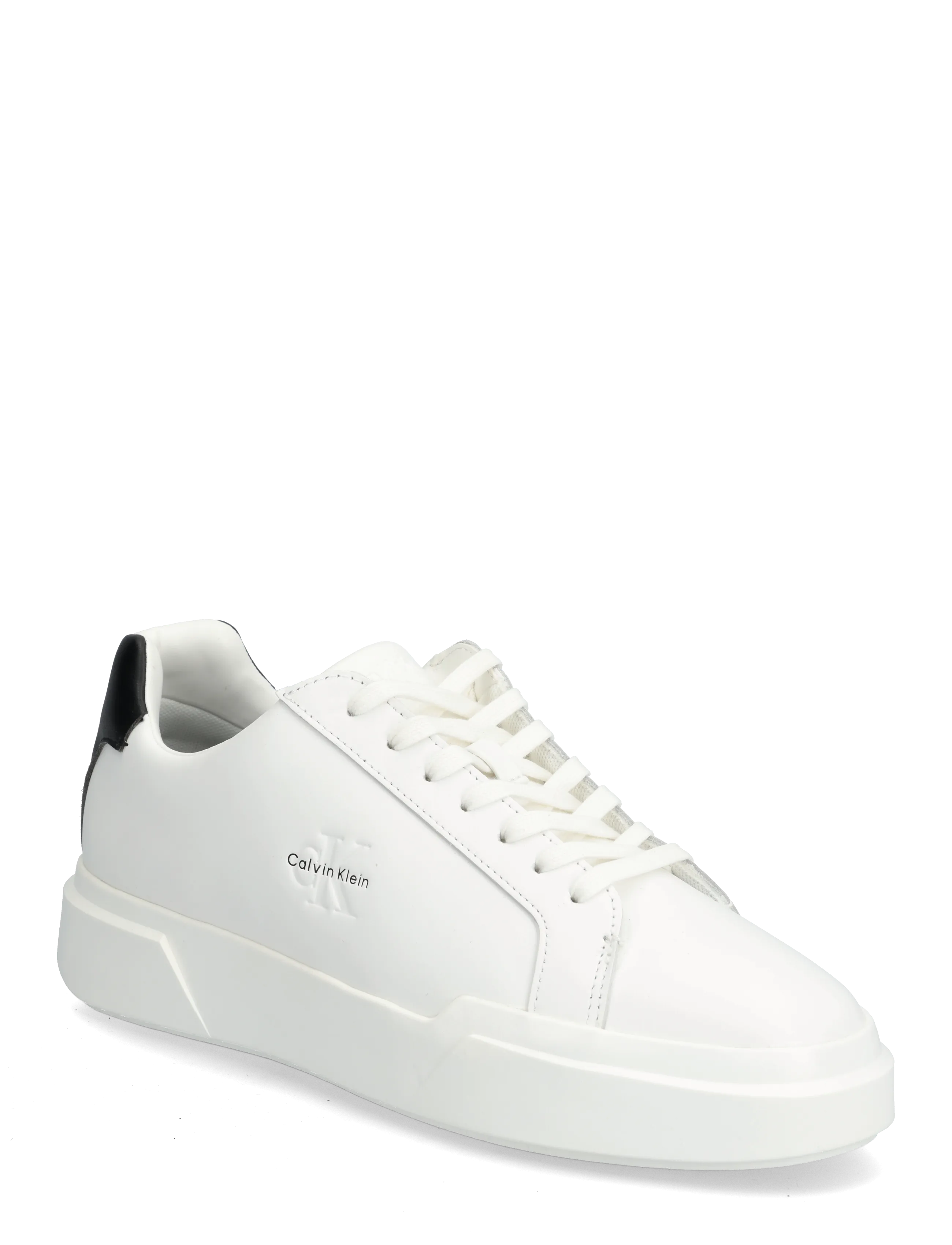 Calvin Klein CHUNKY CUPSOLE LACEUP LTH - Jalanõud - WHITE BLACK WHITE / white