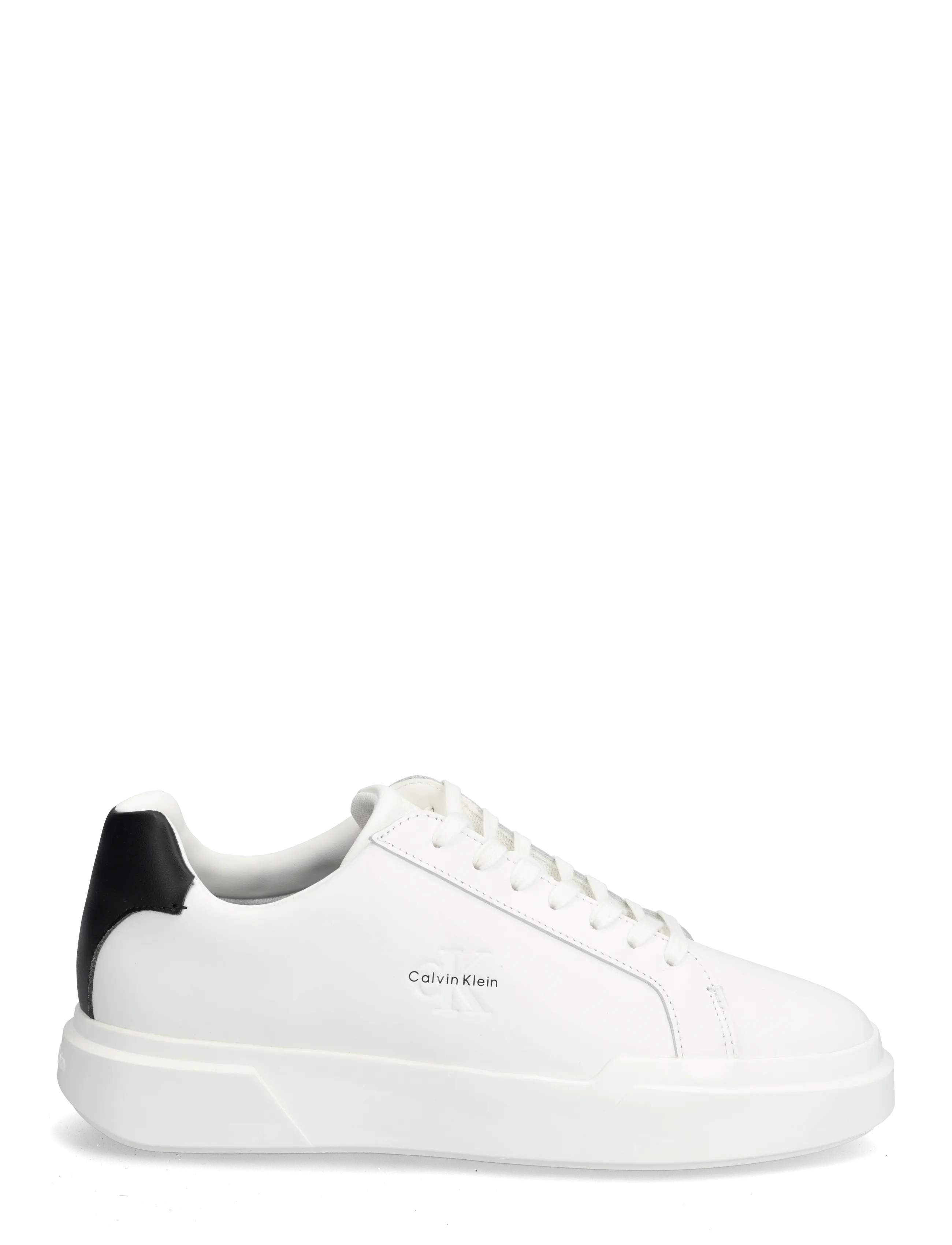 Calvin Klein - CHUNKY CUPSOLE LACEUP LTH - lave sneakers - white black white - 1