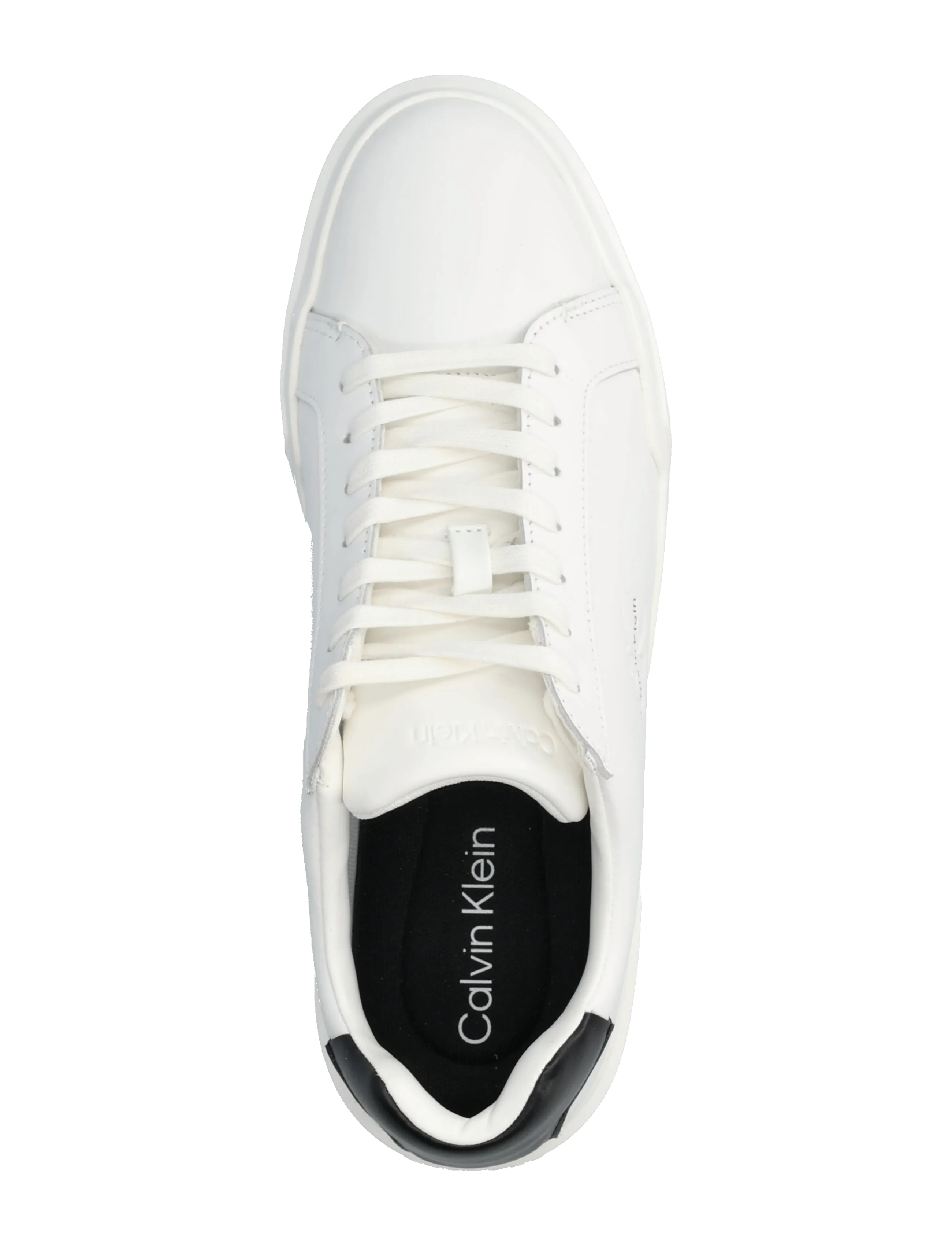 Calvin Klein - CHUNKY CUPSOLE LACEUP LTH - lave sneakers - white black white - 3