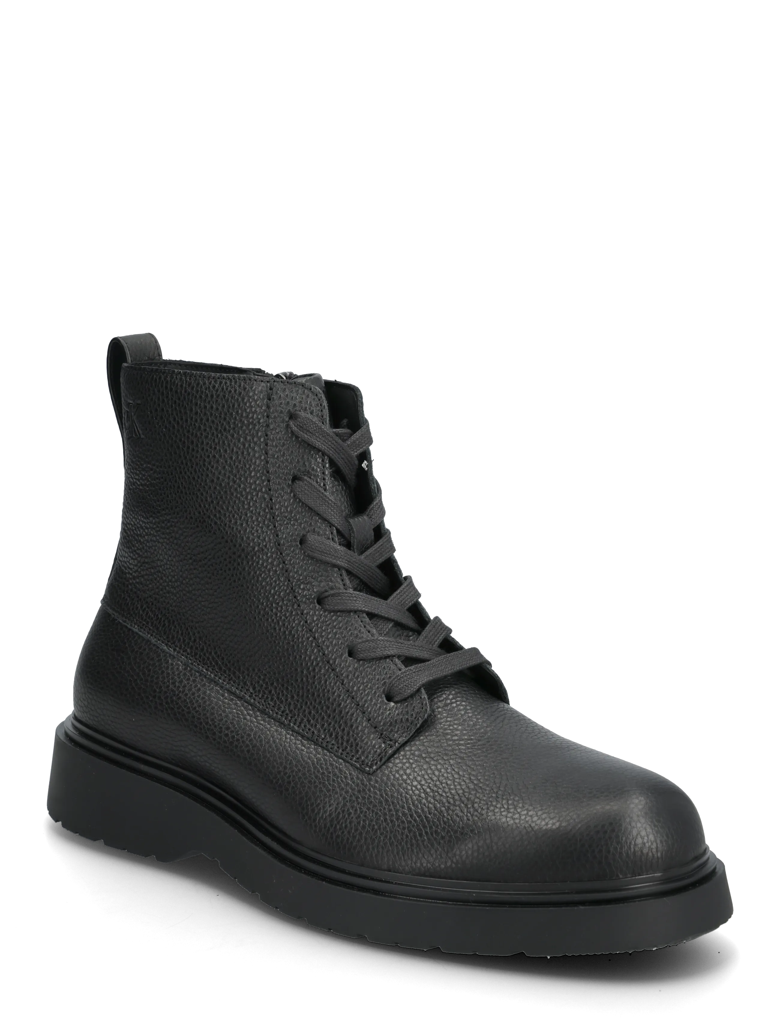 Calvin Klein Combat Ess Lace Up Zip Boot Lth, Herren, Combat Stiefel, Schwarz, Gr.43 x 43