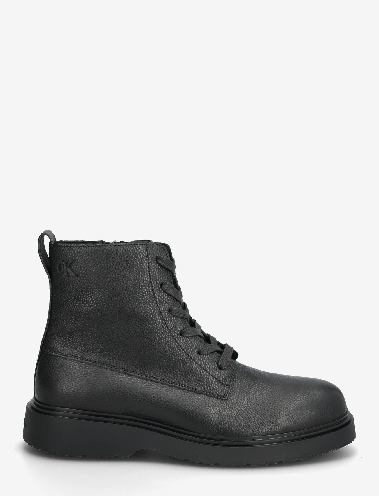 Calvin Klein - COMBAT ESS LACE UP ZIP BOOT LTH - winter boots - triple black - 1