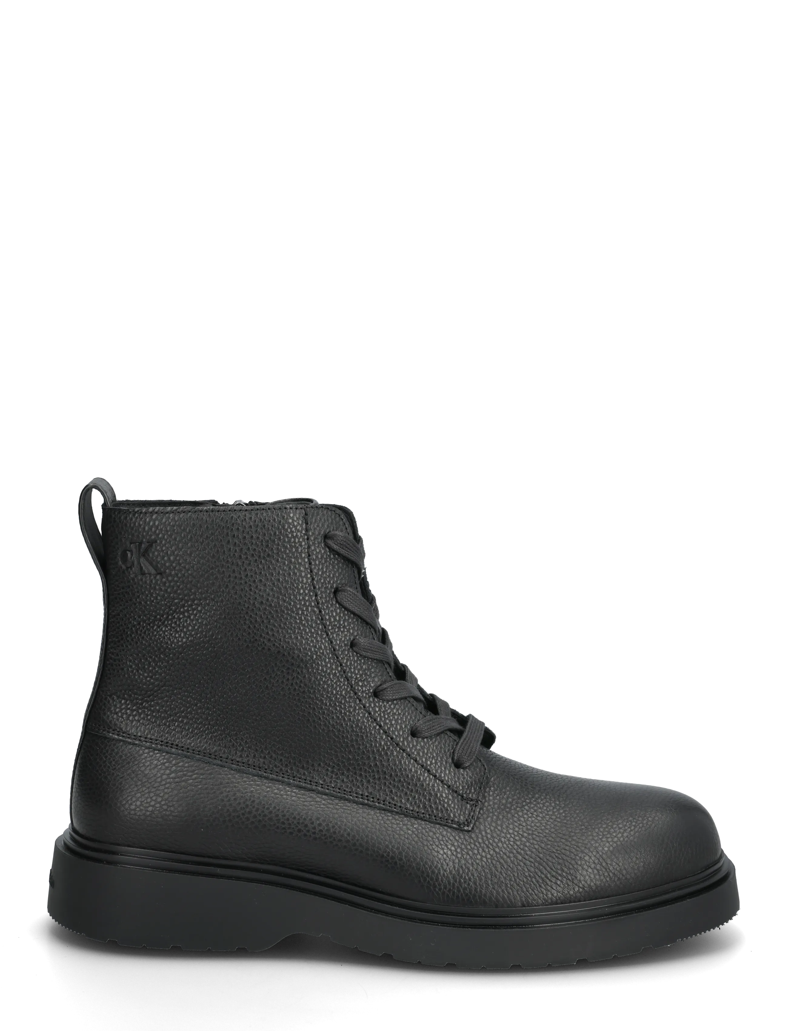 Calvin Klein - COMBAT ESS LACE UP ZIP BOOT LTH - triple black - 1