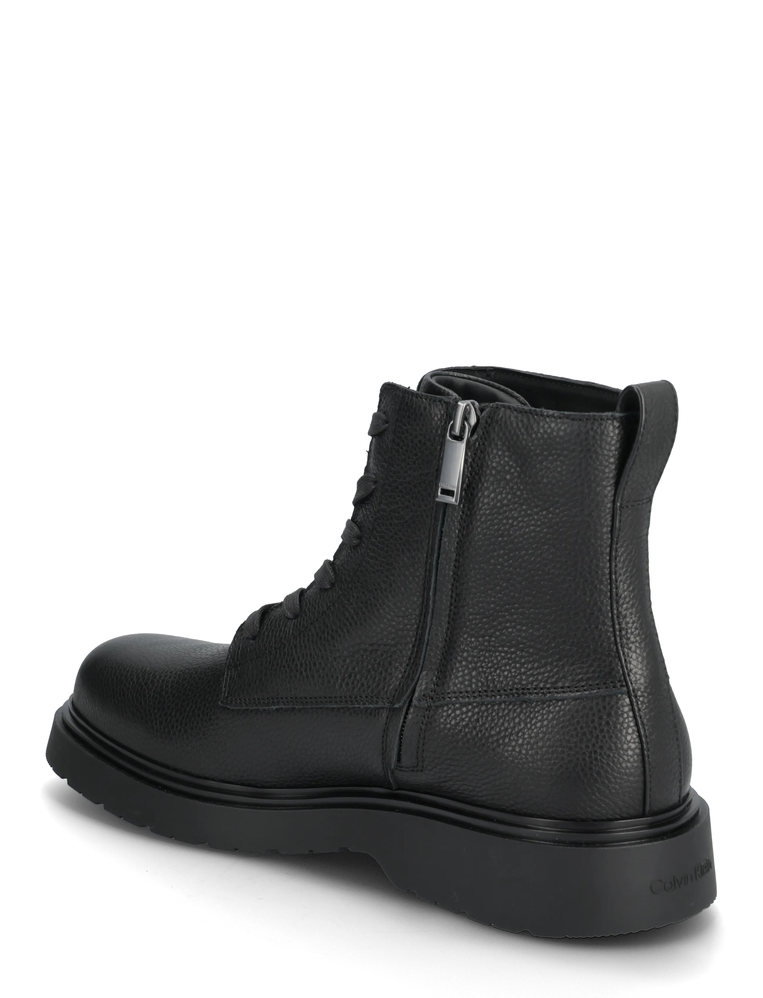 Calvin Klein - COMBAT ESS LACE UP ZIP BOOT LTH - triple black - 2