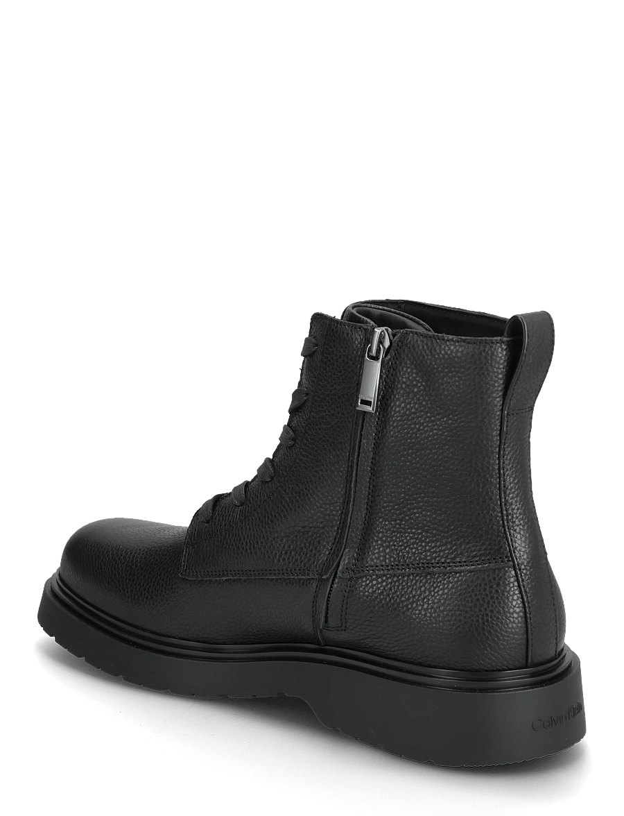 Calvin Klein - COMBAT ESS LACE UP ZIP BOOT LTH - winterstiefel - triple black - 2