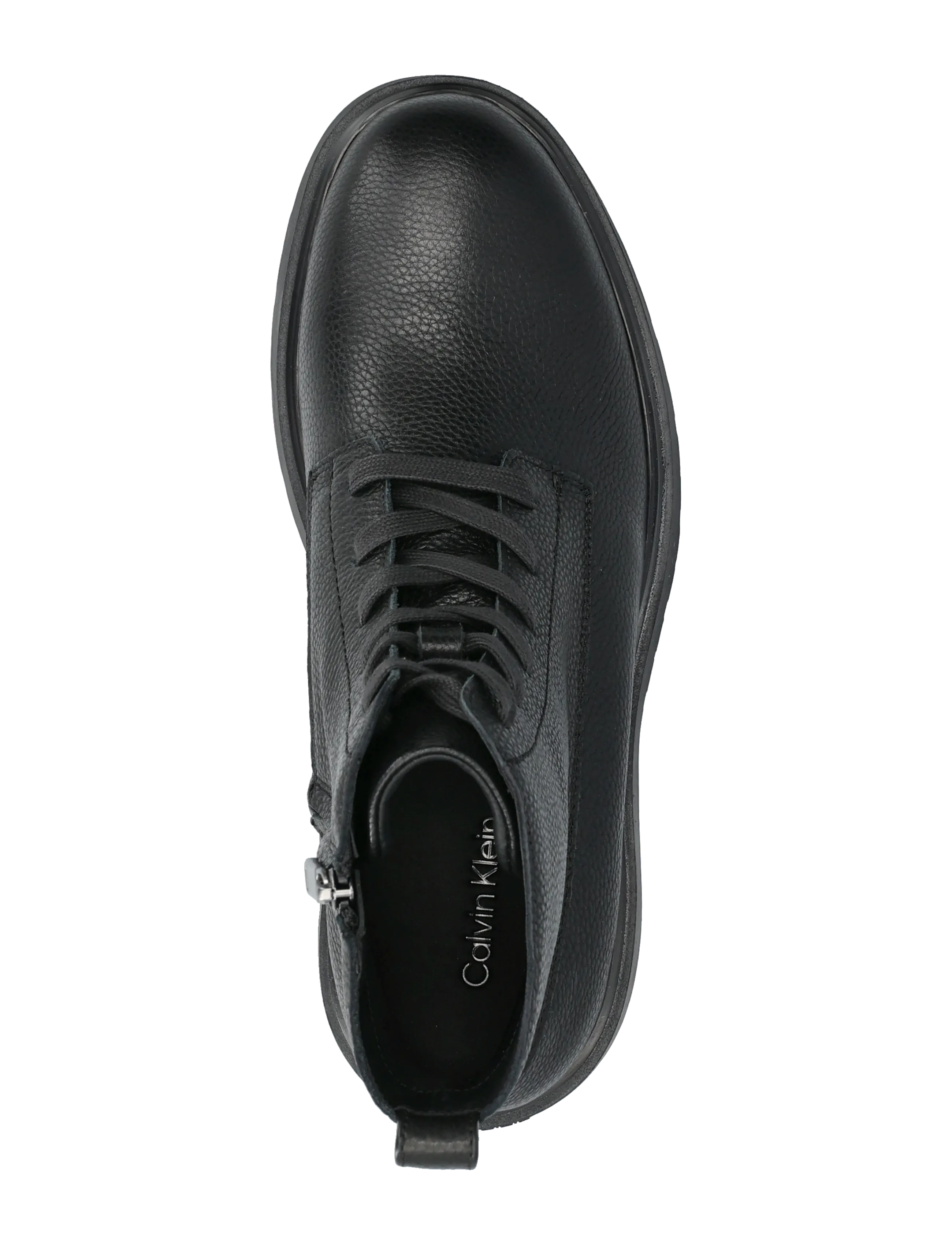 Calvin Klein - COMBAT ESS LACE UP ZIP BOOT LTH - triple black - 3