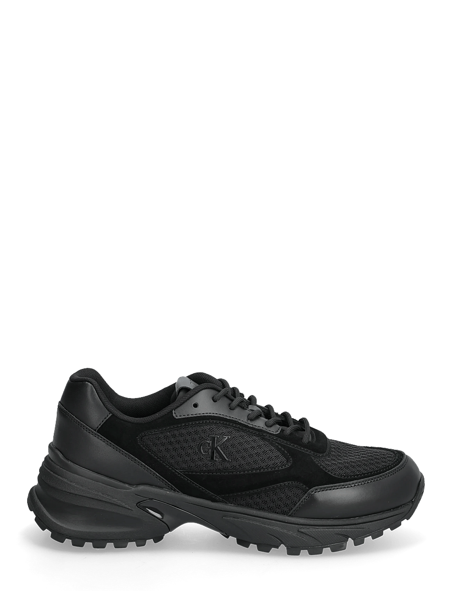 Calvin Klein - HIKE RUNNER MESH MIX - baskets basses - triple black - 1