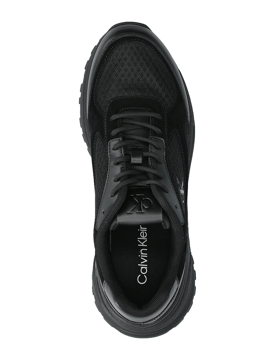Calvin Klein - HIKE RUNNER MESH MIX - baskets basses - triple black - 3