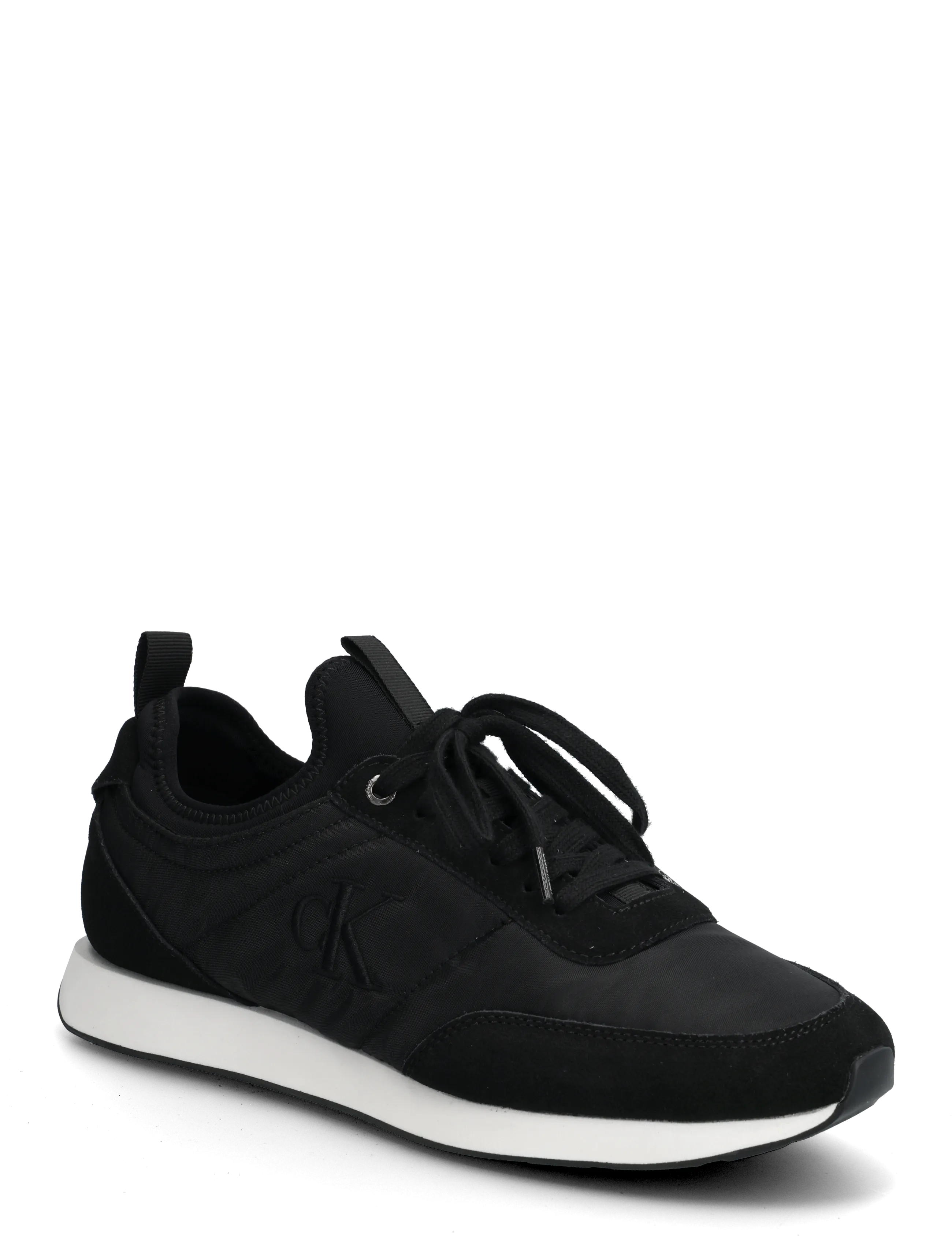 Calvin Klein RETRO RUNNER SOCK LACEUP MIX MAT - Sko - CK BLACK / black