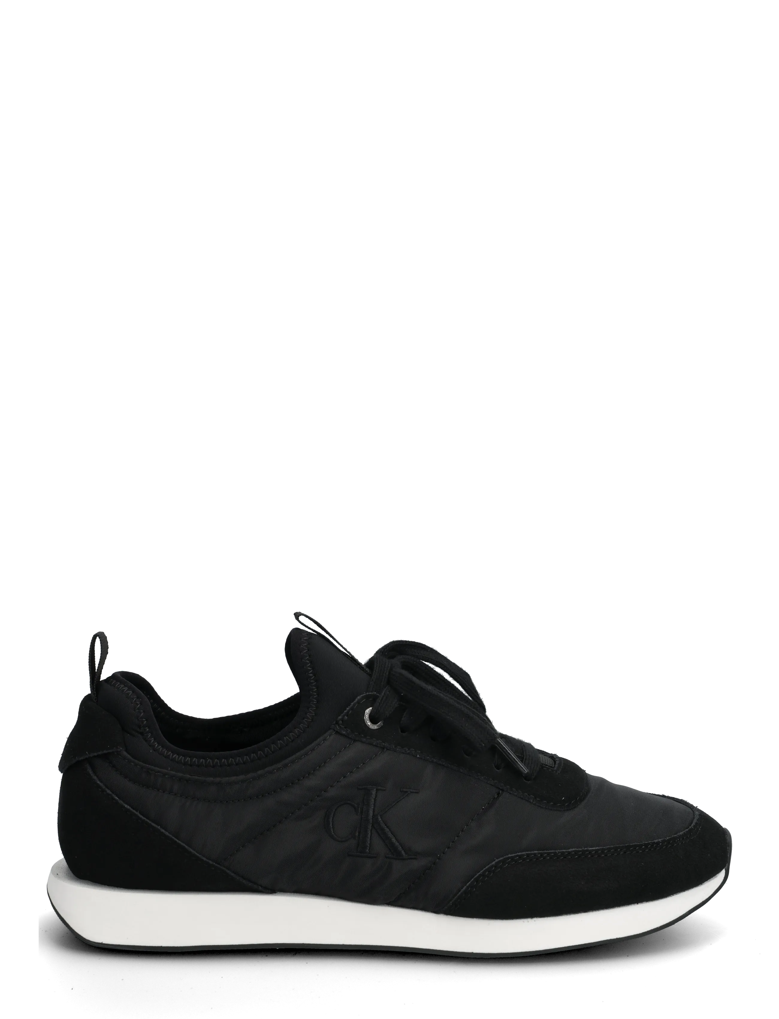 Calvin Klein - RETRO RUNNER SOCK LACEUP MIX MAT - lave sneakers - ck black - 1
