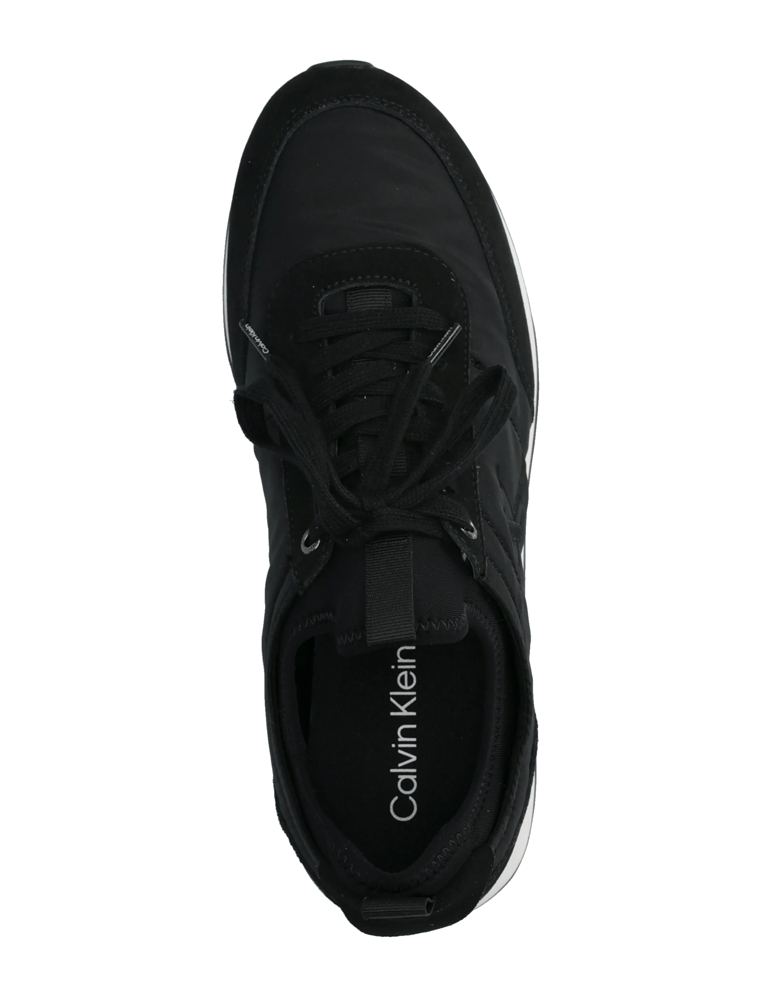 Calvin Klein - RETRO RUNNER SOCK LACEUP MIX MAT - lave sneakers - ck black - 3