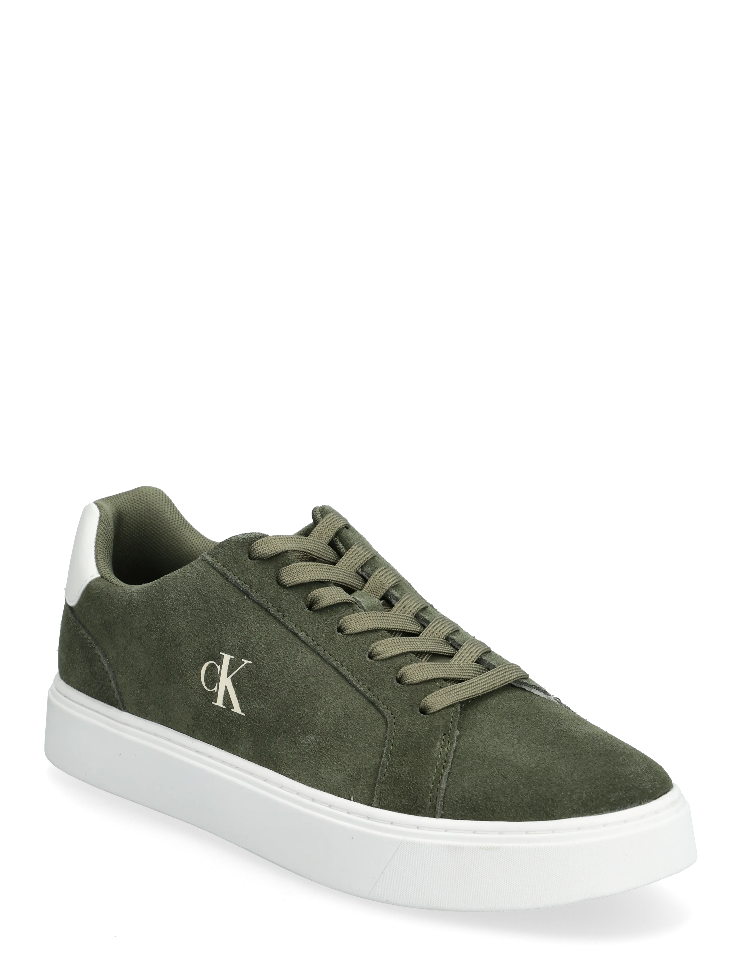 Calvin Klein CLASSIC CUPSOLE LACEUP SU - Buty - DEEP LICHEN GREEN BRIGHT WHITE / khaki/green