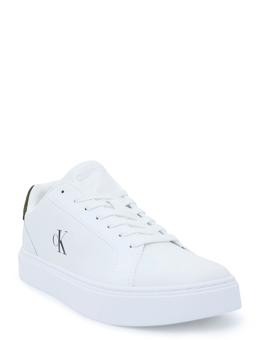 Calvin Klein - CLASSIC CUPSOLE LACEUP LTH - sneakers - bright white olive dark night - 0