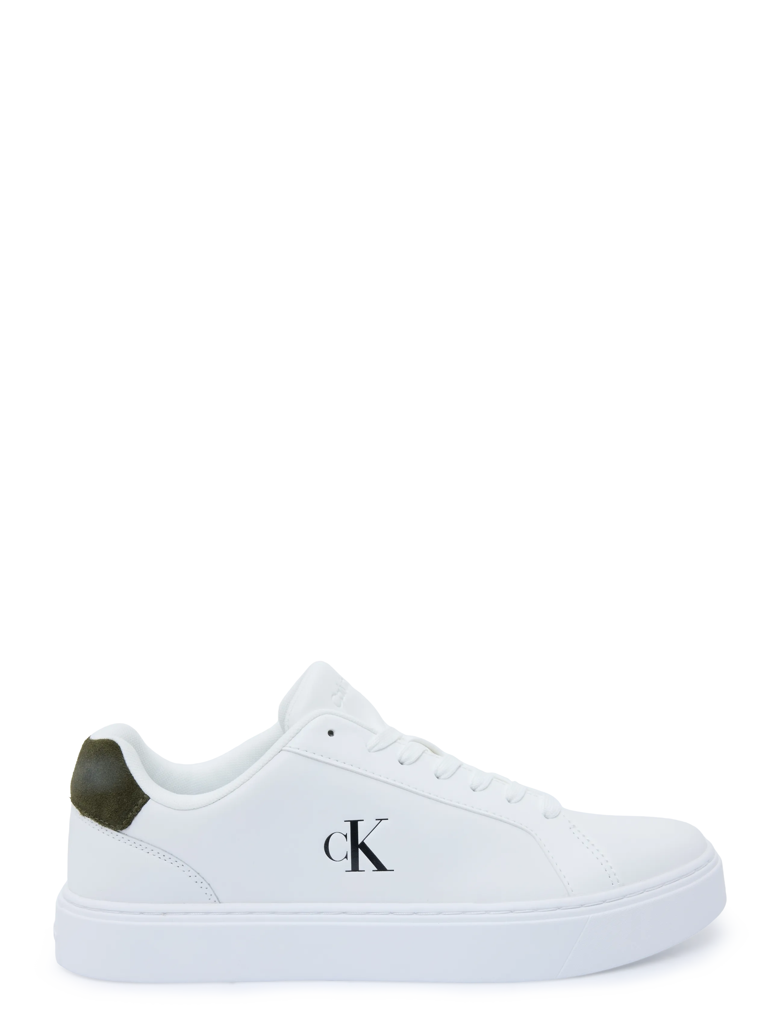 Calvin Klein - CLASSIC CUPSOLE LACEUP LTH - tossud - bright white olive dark night - 2