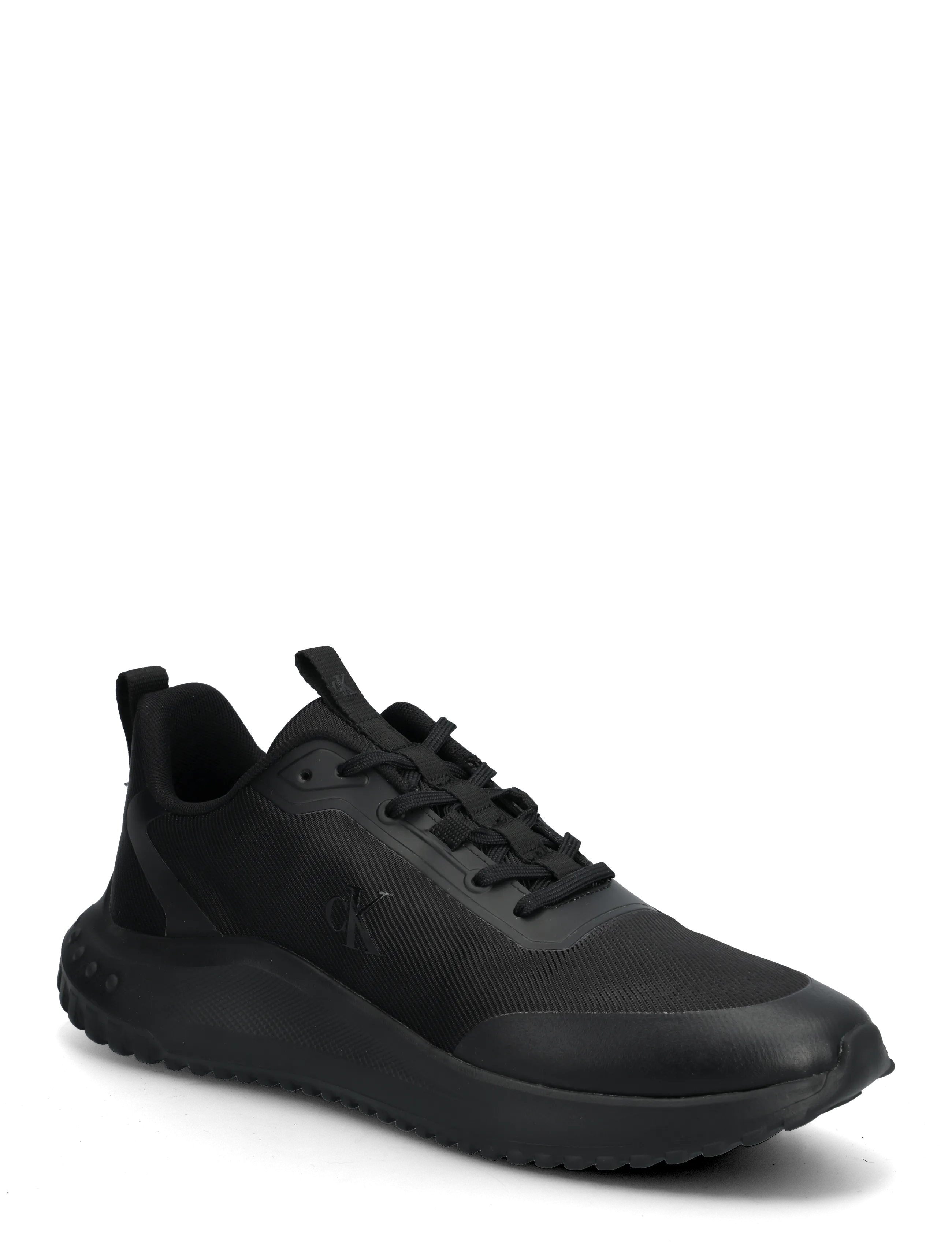 Calvin Klein EVA RUNNER LACE UP MAT MIX - Niedriger Schnitt - TRIPLE BLACK / black