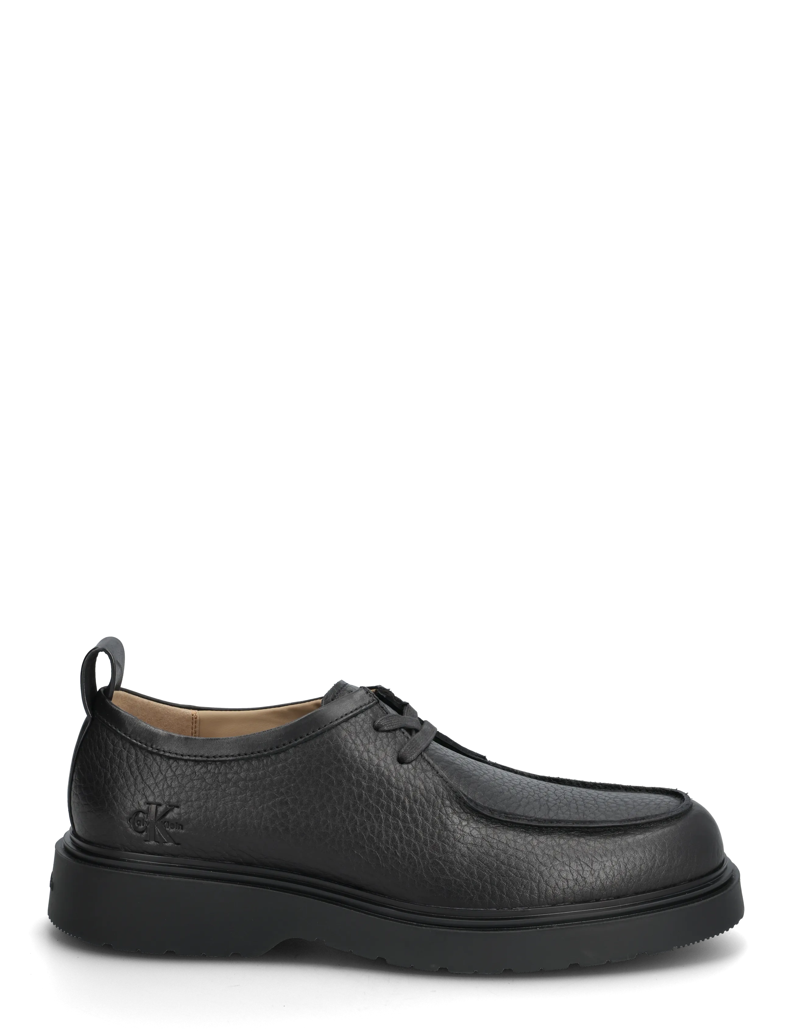 Calvin Klein - COMBAT APRON LACEUP LTH - chukka boots - triple black - 1